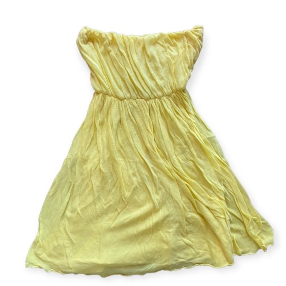 image of Doralice Size 2 Made In Italy Strapless Yellow Tank Top, Women's
