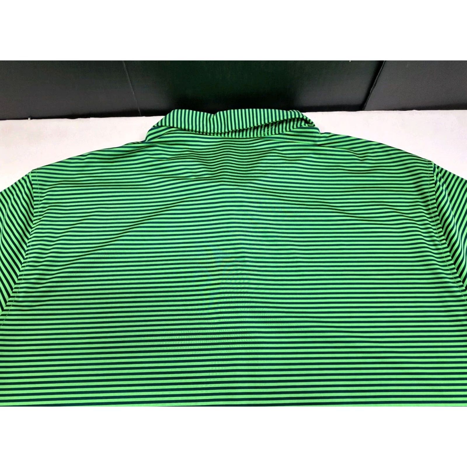 Vintage Maelreg Mens Performance Short Sleeve Polo Shirt Green/Blue Striped XL Polo Shirt Mens Regular Slim? Size US XL / EU 56 / 4 - 5 Thumbnail