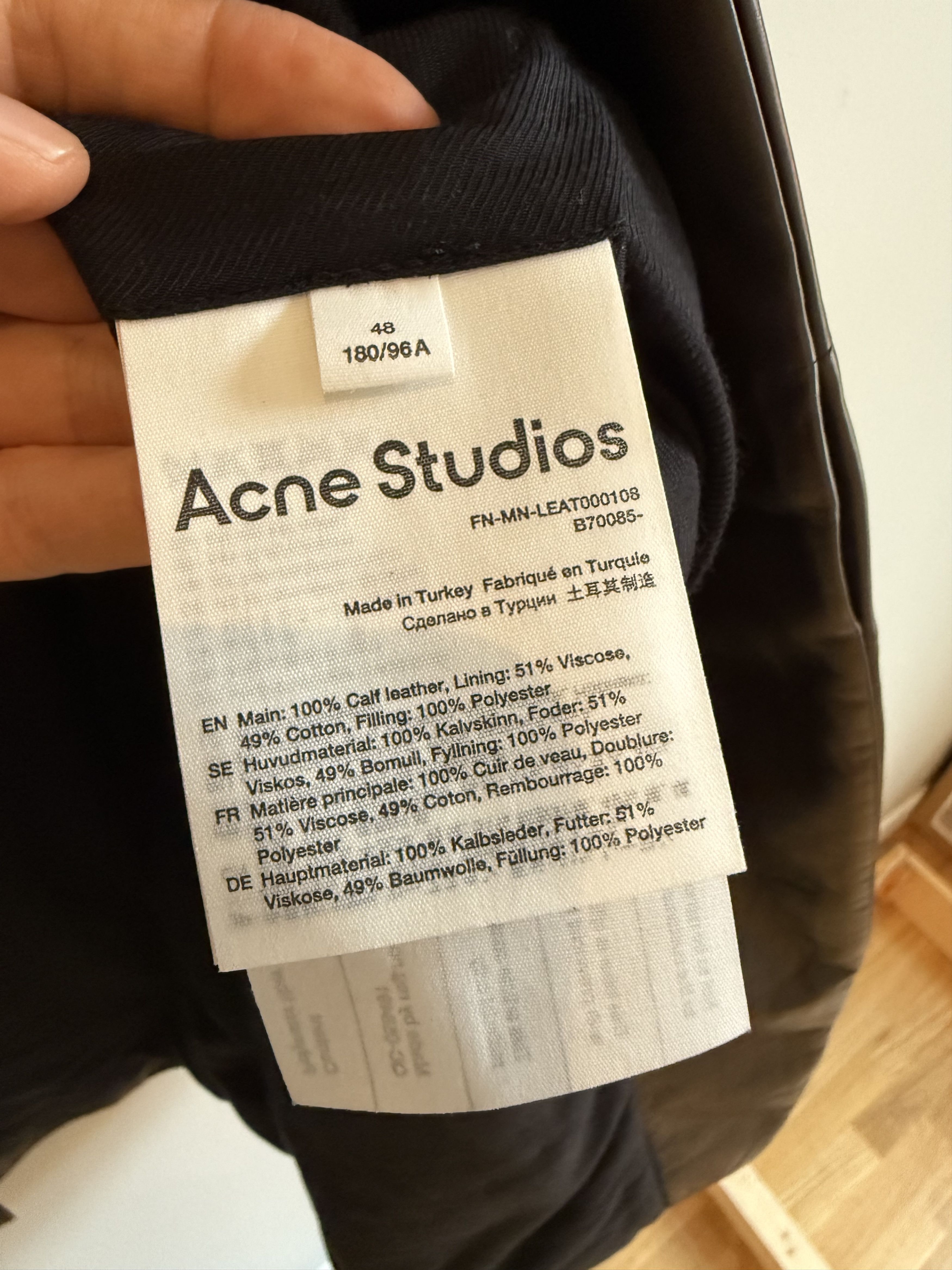 Acne Studios Acne Studios Padded Leather Suit Jacket Dark Brown Size US M / EU 48-50 / 2 - 7 Thumbnail