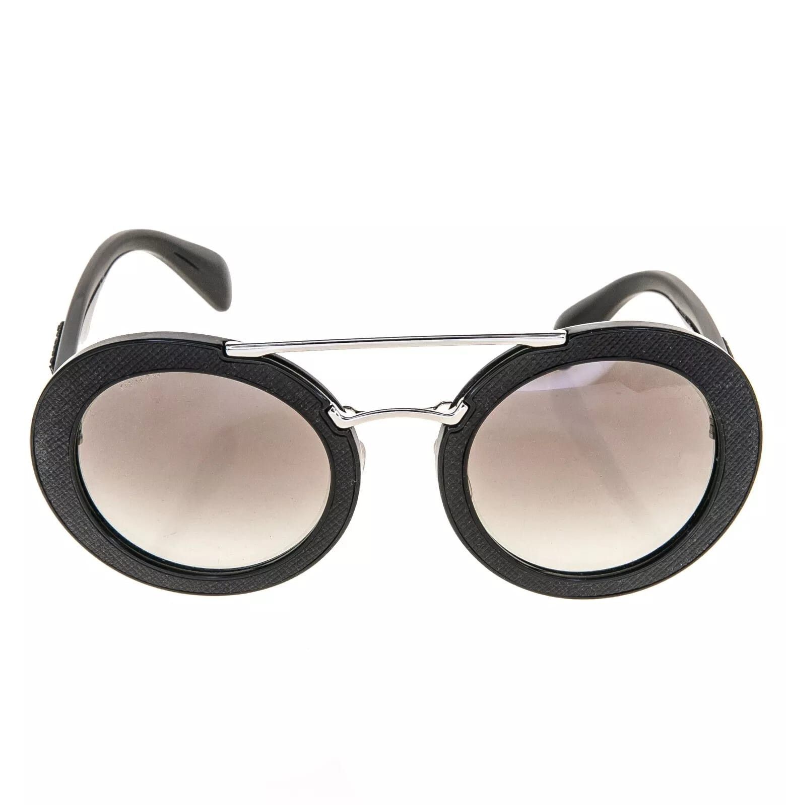 Prada PRADA 15S Cinema ORNATE SAFFIANO PR15SS Black Sunglasses Size ONE SIZE - 3 Thumbnail