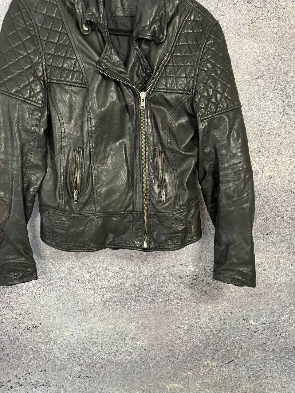 Allsaints × Vintage ALLSAINTS LEATHER BIKER JACKET WOMEN'S UK14 LAMB PAPIN Size L / US 10 / IT 46 - 3 Thumbnail