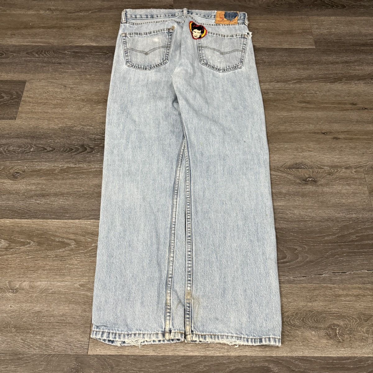 Levi's × Vintage Vintage 90s Levi’s wide leg patched distressed & faded jeans Size US 34 / EU 50 - 1 Thumbnail