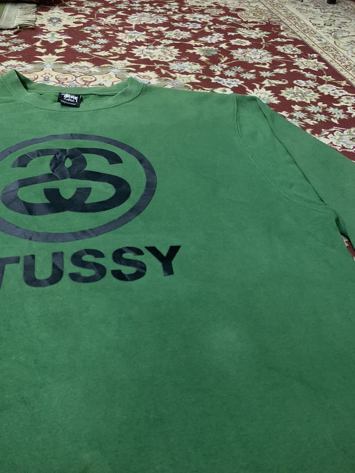Stussy VINTAGE STUSSY BIG LOGO SWEATSHIRT RARE GREEN COLOUR Size US XL / EU 56 / 4 - 4 Thumbnail