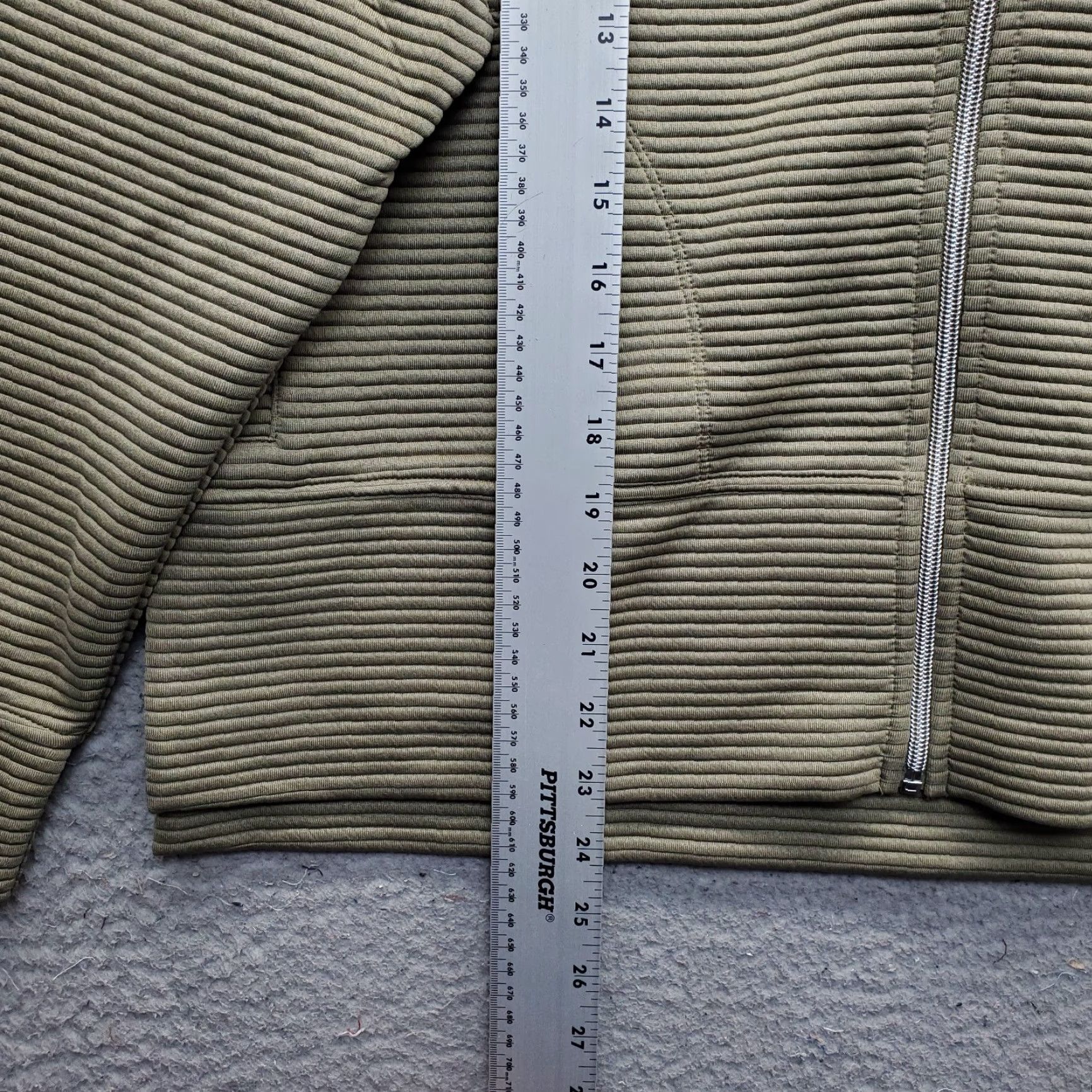 DKNY DKNY Hooded Jacket Womens M Green Ribbed Soft Ottoman Tech Pockets DPMJ9667 Size M / US 6-8 / IT 42-44 - 3 Thumbnail