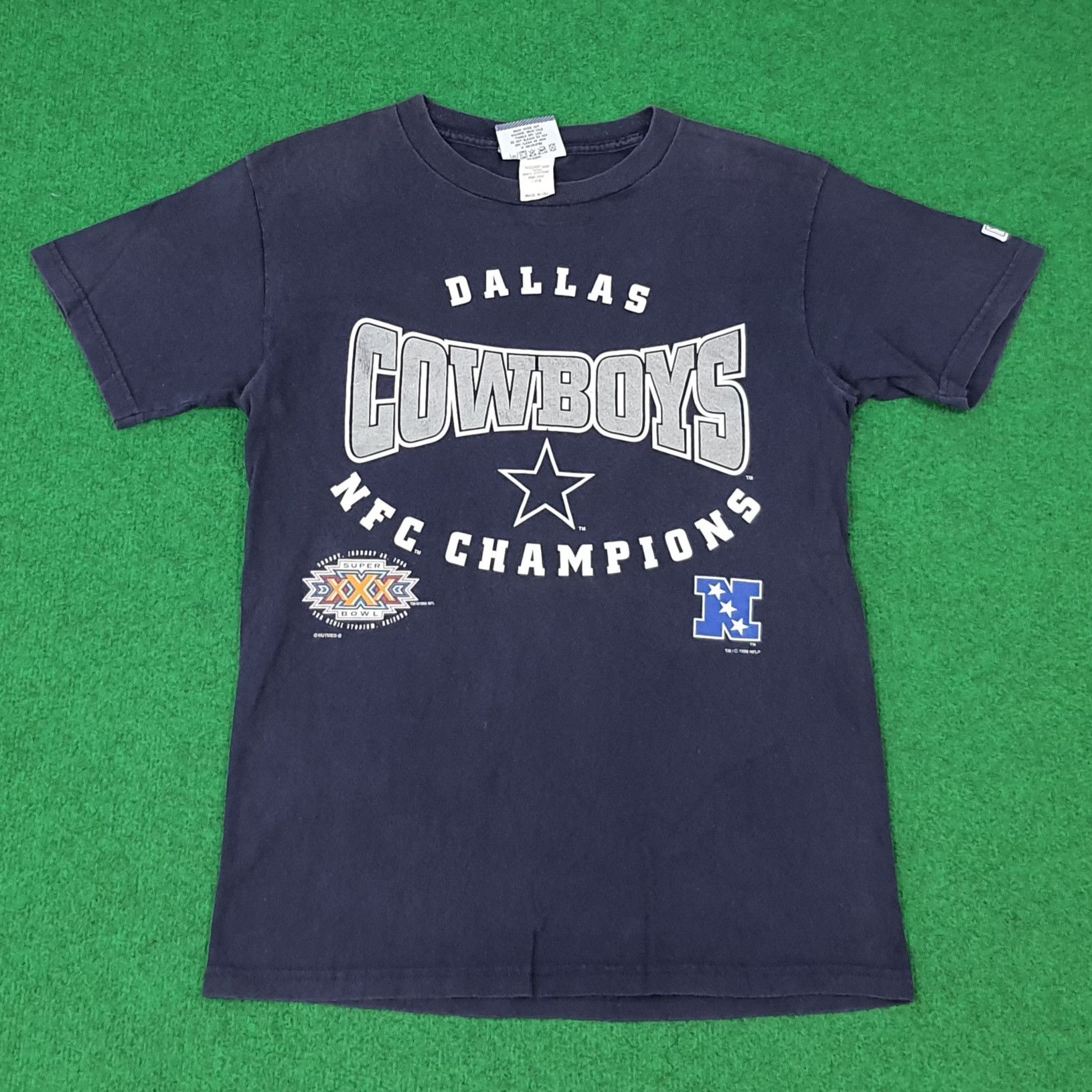 Lee Vintage 90s Lee Dallas Cowboys Single Stitch Tshirt C276N57 Size US S / EU 44-46 / 1 - 1 Thumbnail