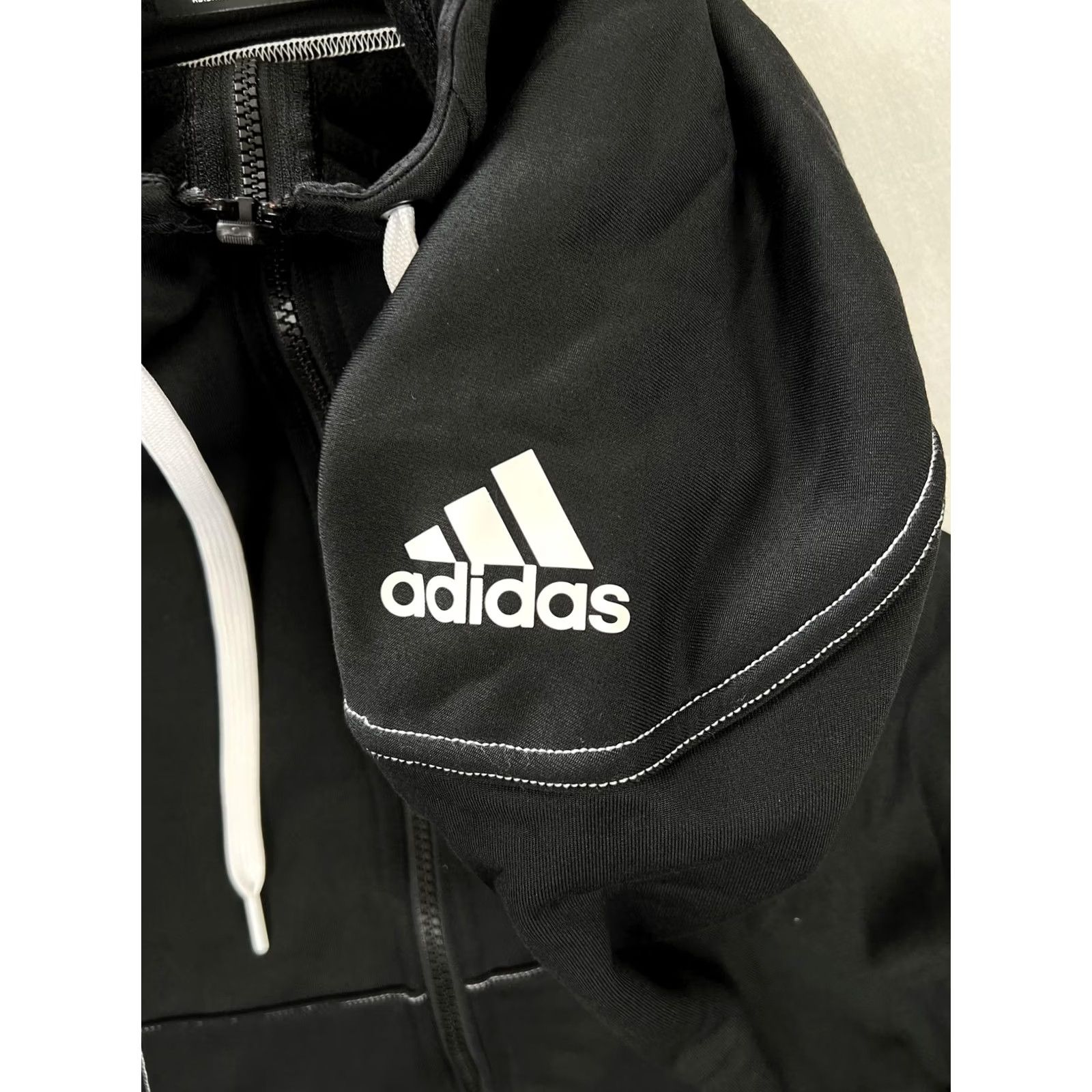 Adidas Adidas Hoodie Mens M Black Full Zip Fleece AEROREADY Logo Sweatshirt Size US M / EU 48-50 / 2 - 6 Thumbnail