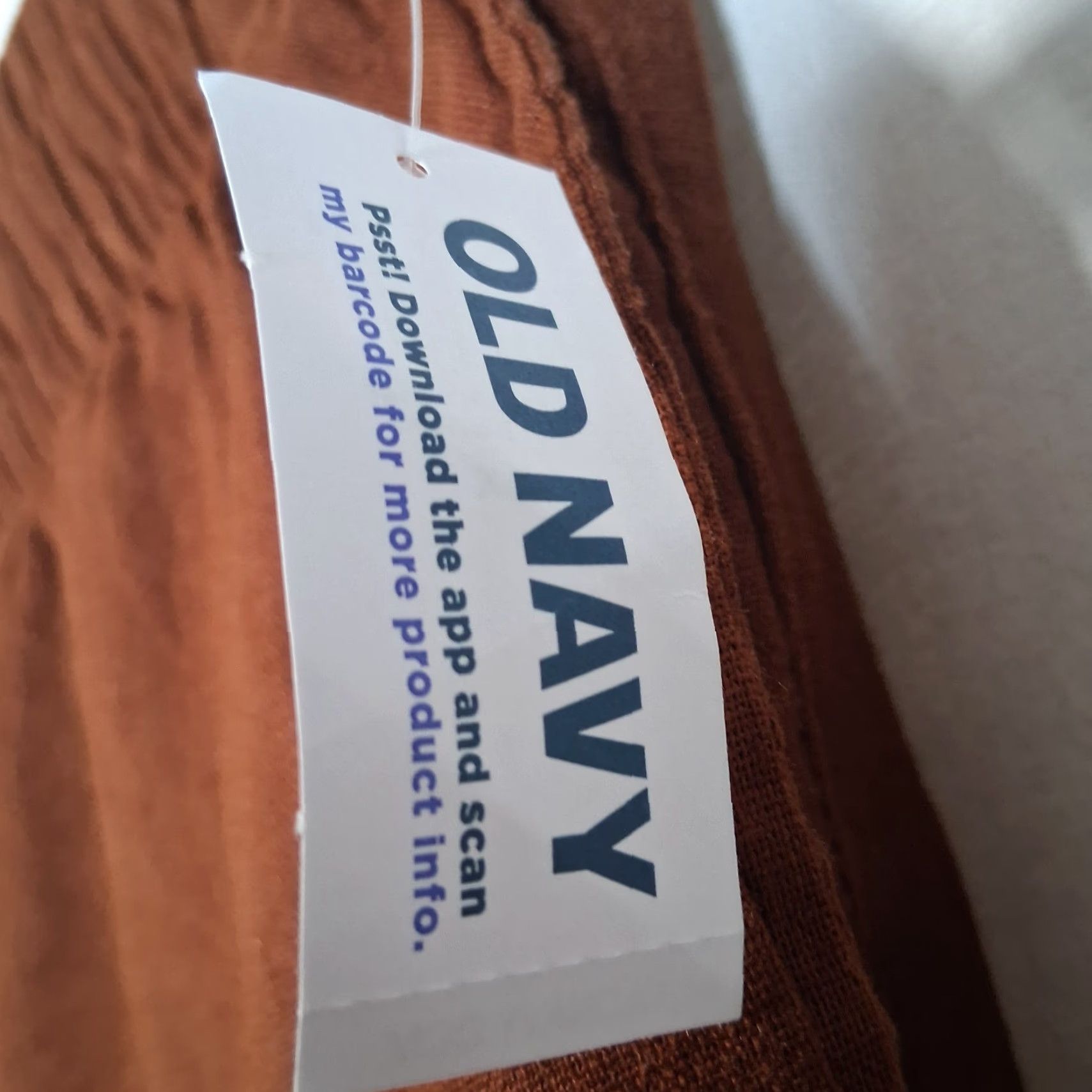 Old Navy Old Navy Navy Wide Leg Pants Plus Size 3X High Rise Brown Linen Blend Comfort Old Navy Comfort Pockets Size 40" / US 18 - 5 Thumbnail
