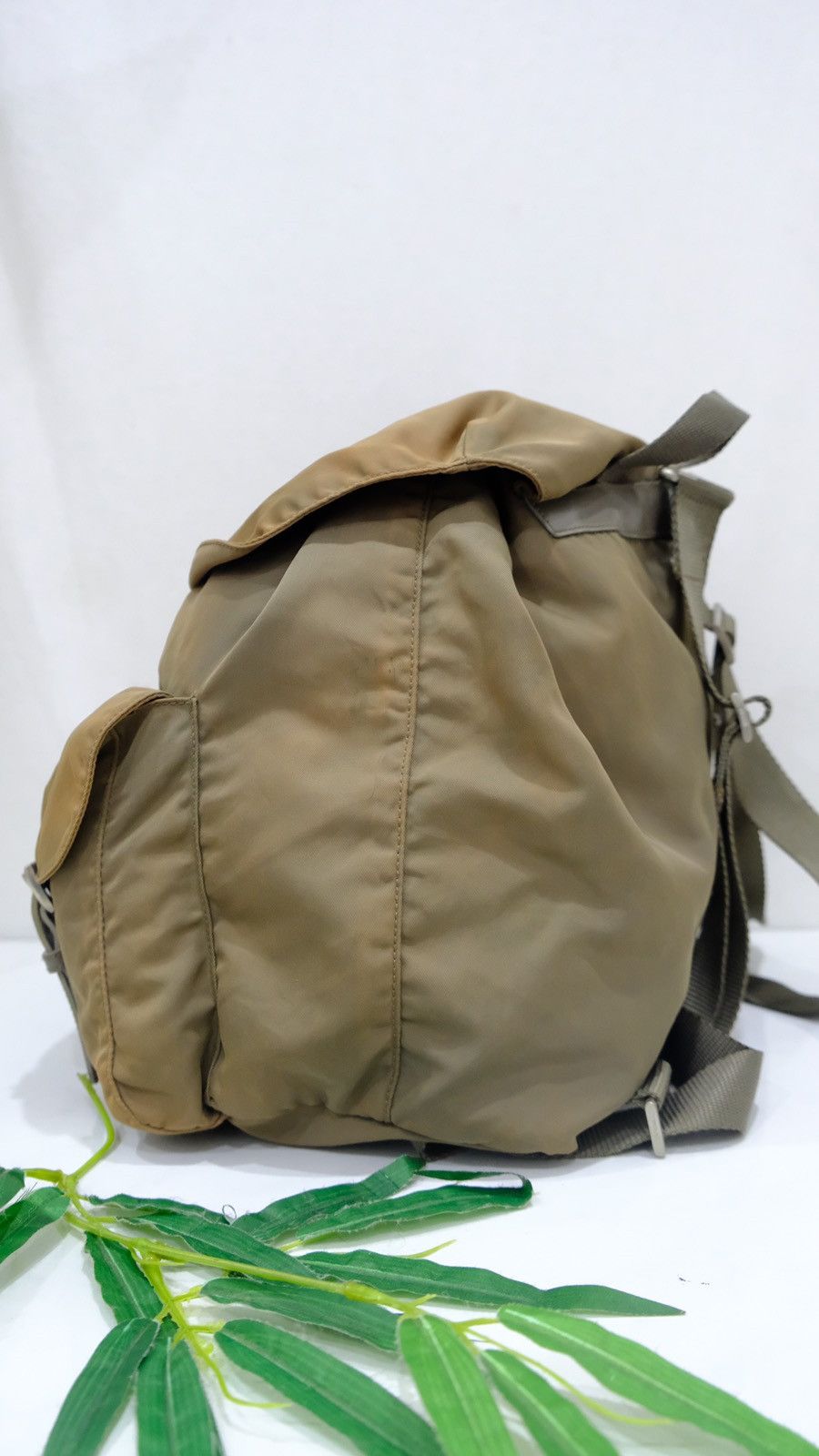 Prada Authentic vintage Prada brown nylon backpack double pocket Size ONE SIZE - 5 Thumbnail