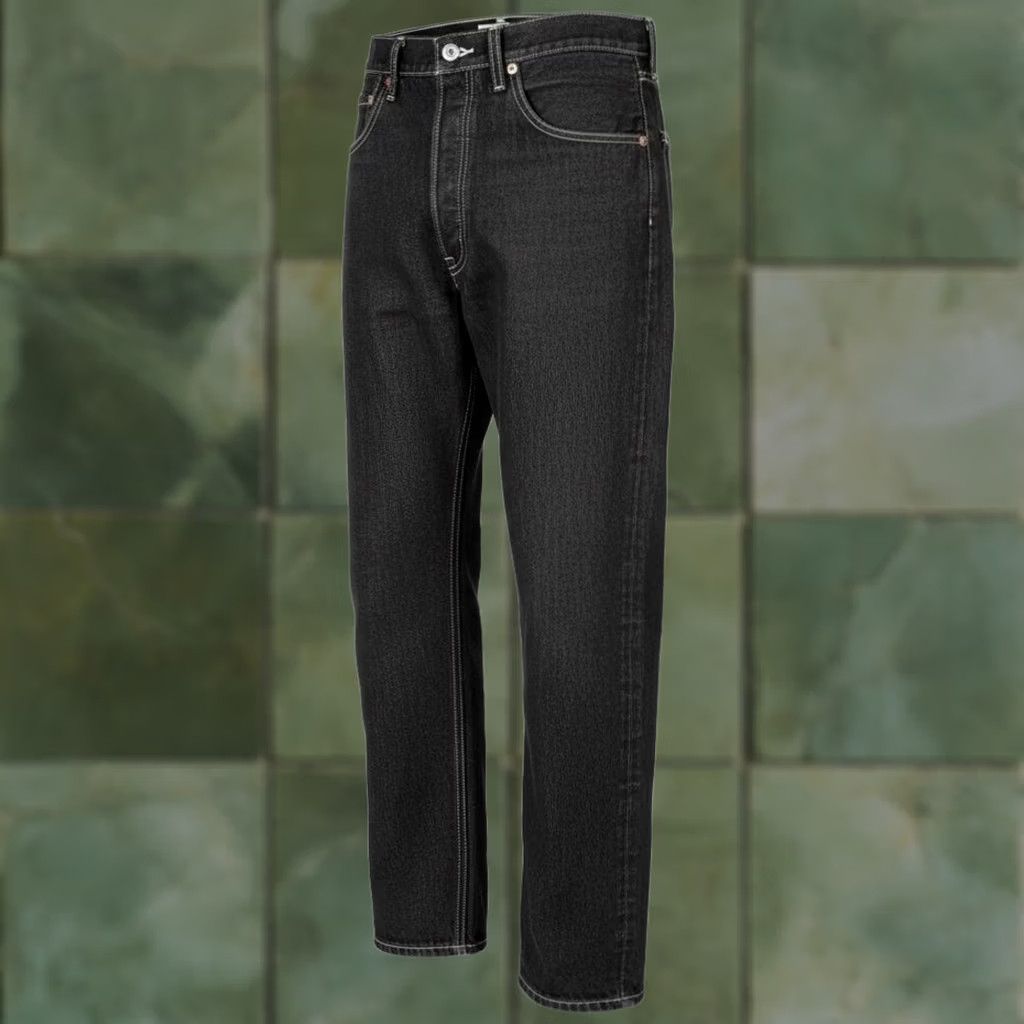 Levi's Levi's 501 Jeans Mens 33x32 Dark Wash Black Straight Button Fly Regular Fit Denim Size US 33 - 1 Thumbnail