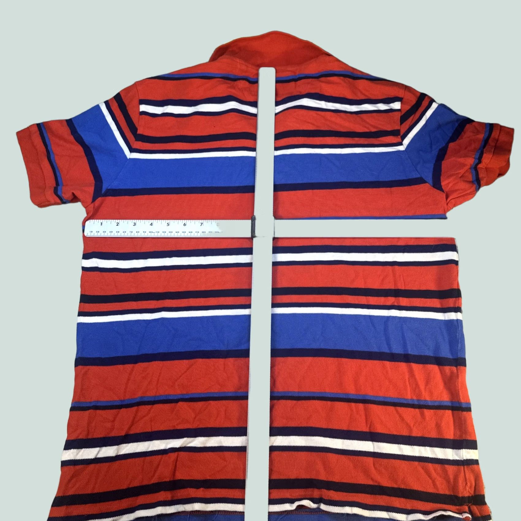 Chaps Chaps Polo Shirt Mens Large Red Blue Striped Short Sleeve Golf Rugby Preppy Size US L / EU 52-54 / 3 - 1 Thumbnail