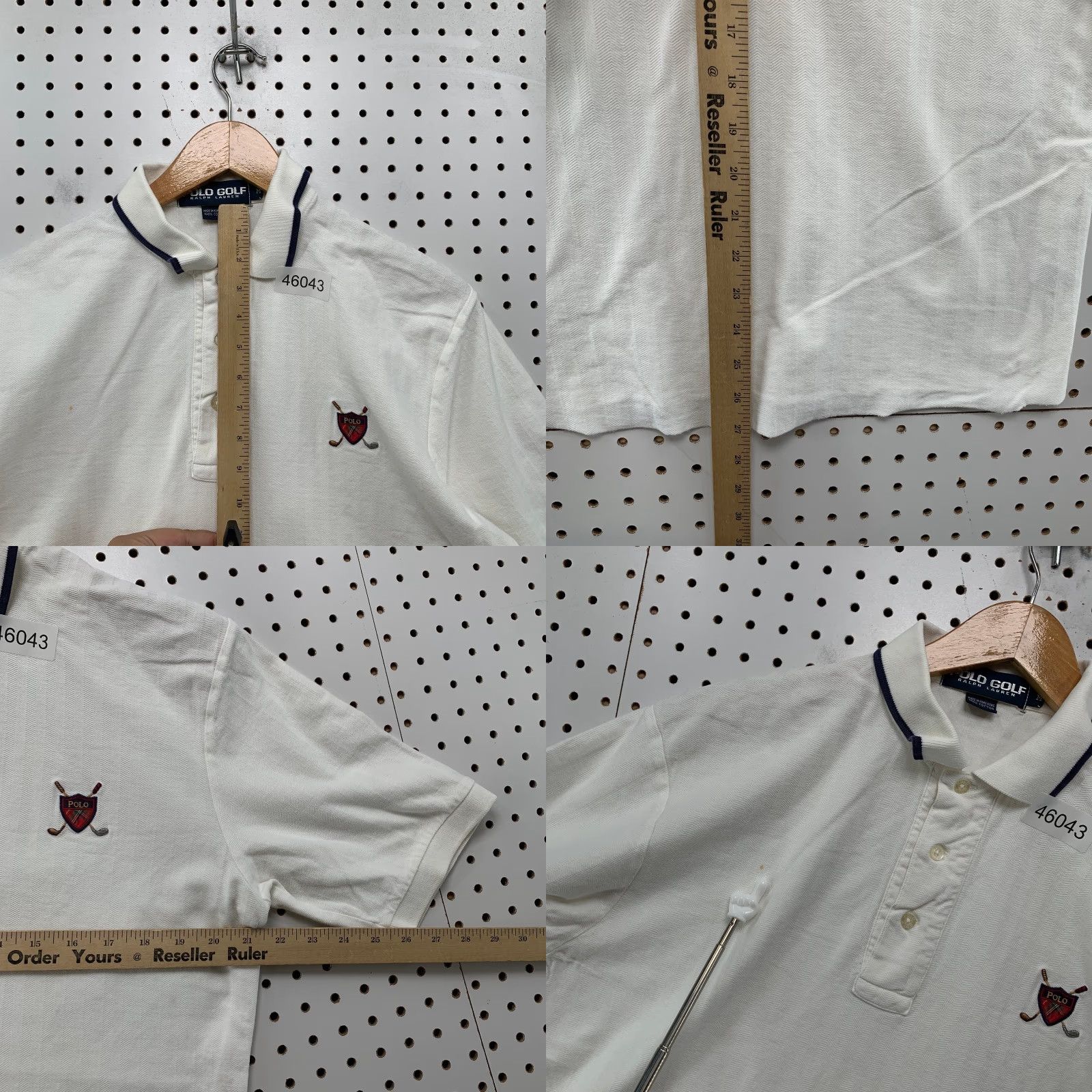 Polo Ralph Lauren VINTAGE Polo Ralph Lauren Polo Shirt Mens M White Golf Crest Preppy 90s Size US M / EU 48-50 / 2 - 8 Thumbnail