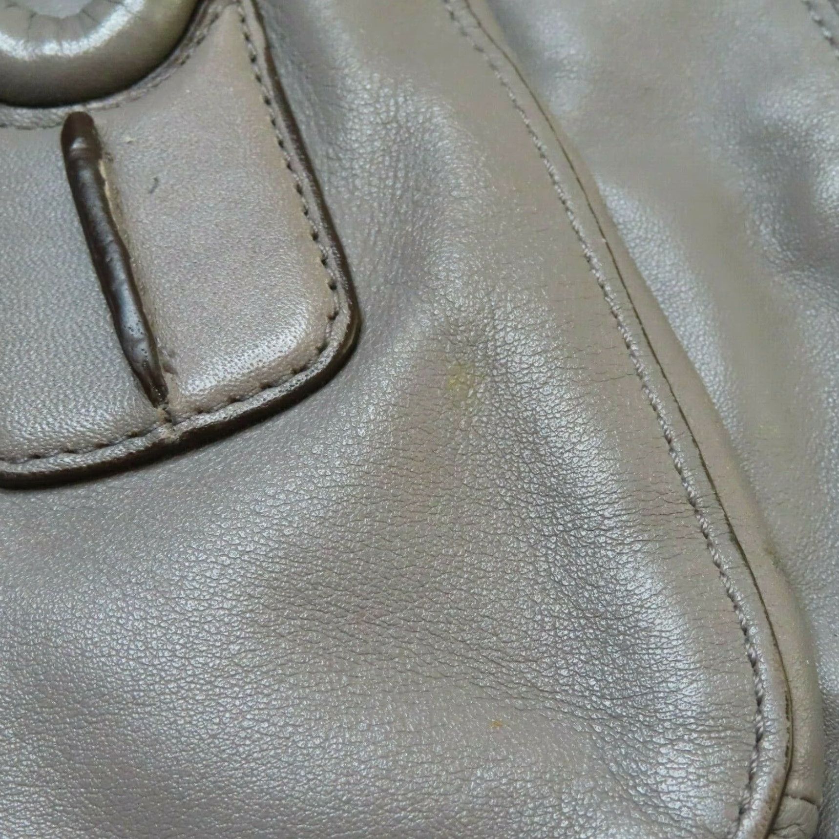 Coach Coach Kristin Shoulder Bag Purse Gray Leather Women's Poppy Line E1126-18277 Designer Handbag with Inner Pockets Size ONE SIZE - 3 Thumbnail