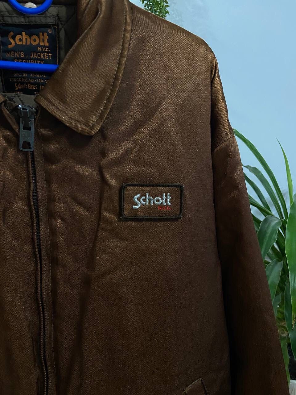 Schott Vintage Schott Brown Security Jacket Made in USA Size L Size US L / EU 52-54 / 3 - 2 Thumbnail