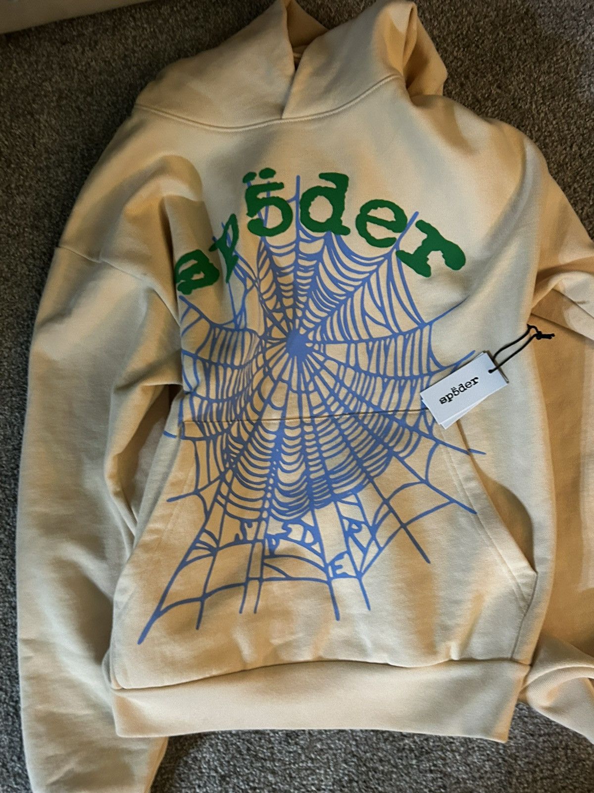 Cream OG web V2 hoodie