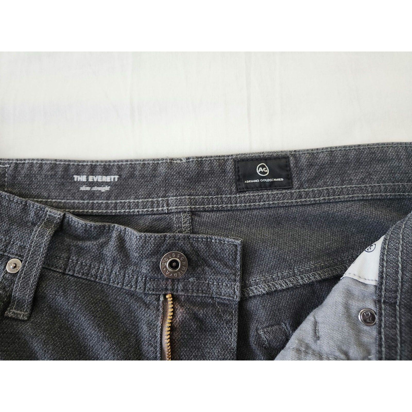AG Adriano Goldschmied AG Adriano Goldschmied Everett Slim Straight Jeans Men Gray Size US 34 / EU 50 - 6 Thumbnail