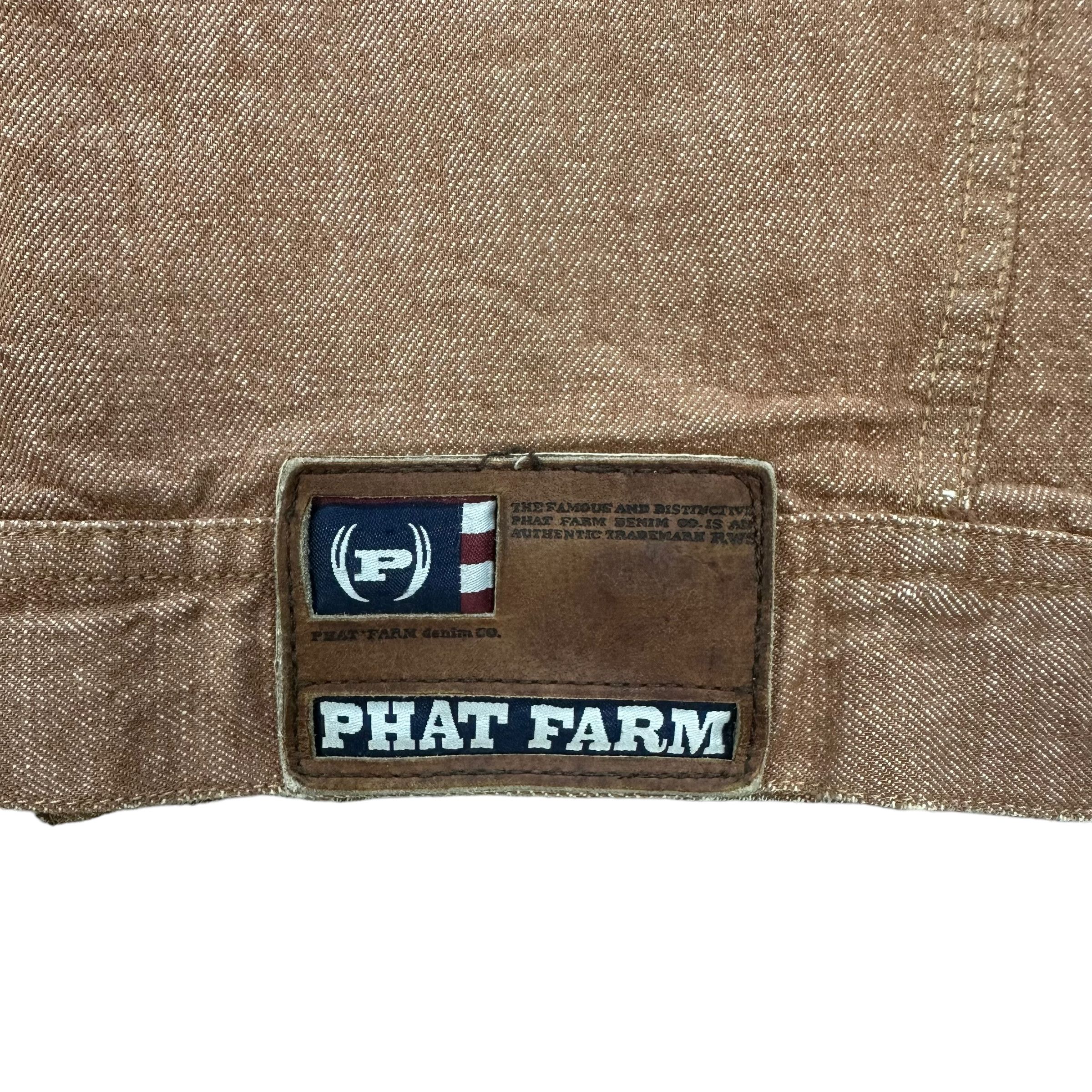 Phat Farm TRASHED🔥 PHAT FARM CASUAL DENIM JACKET #7965-193 Size US XXL / EU 58 / 5 - 13 Thumbnail