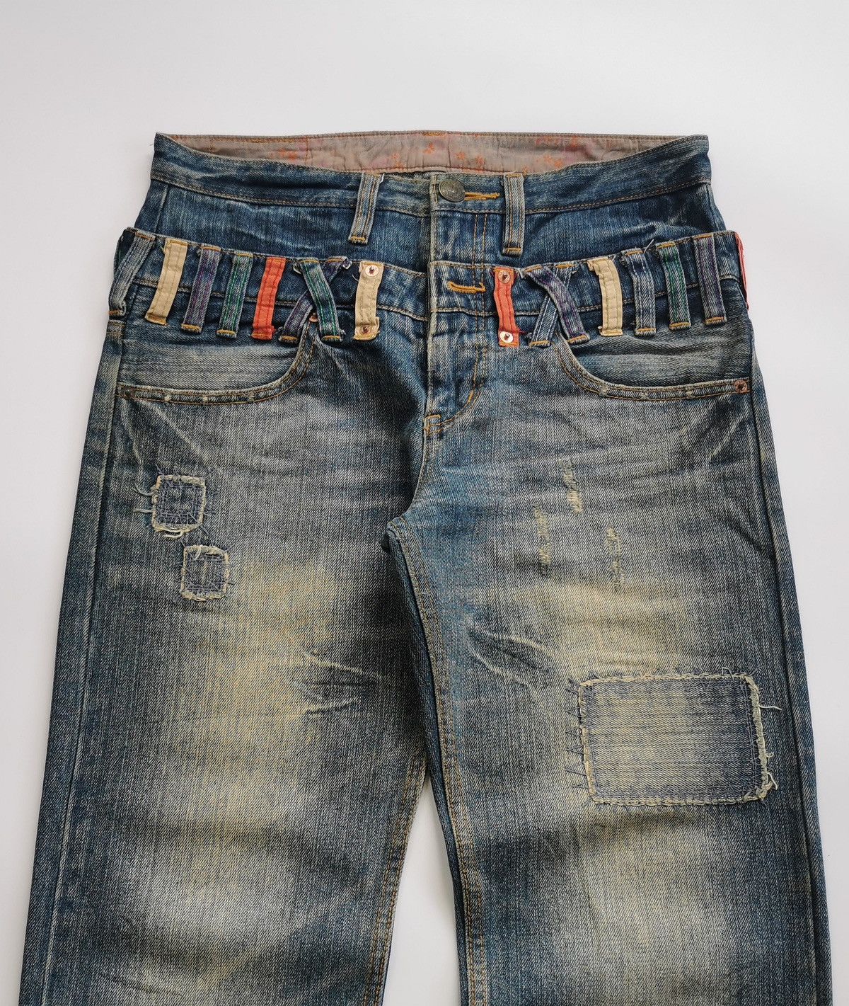 Japanese Brand Buden Japan Double Waist Mud Denim Ankle Jeans Size US 32 / EU 48 - 2 Thumbnail