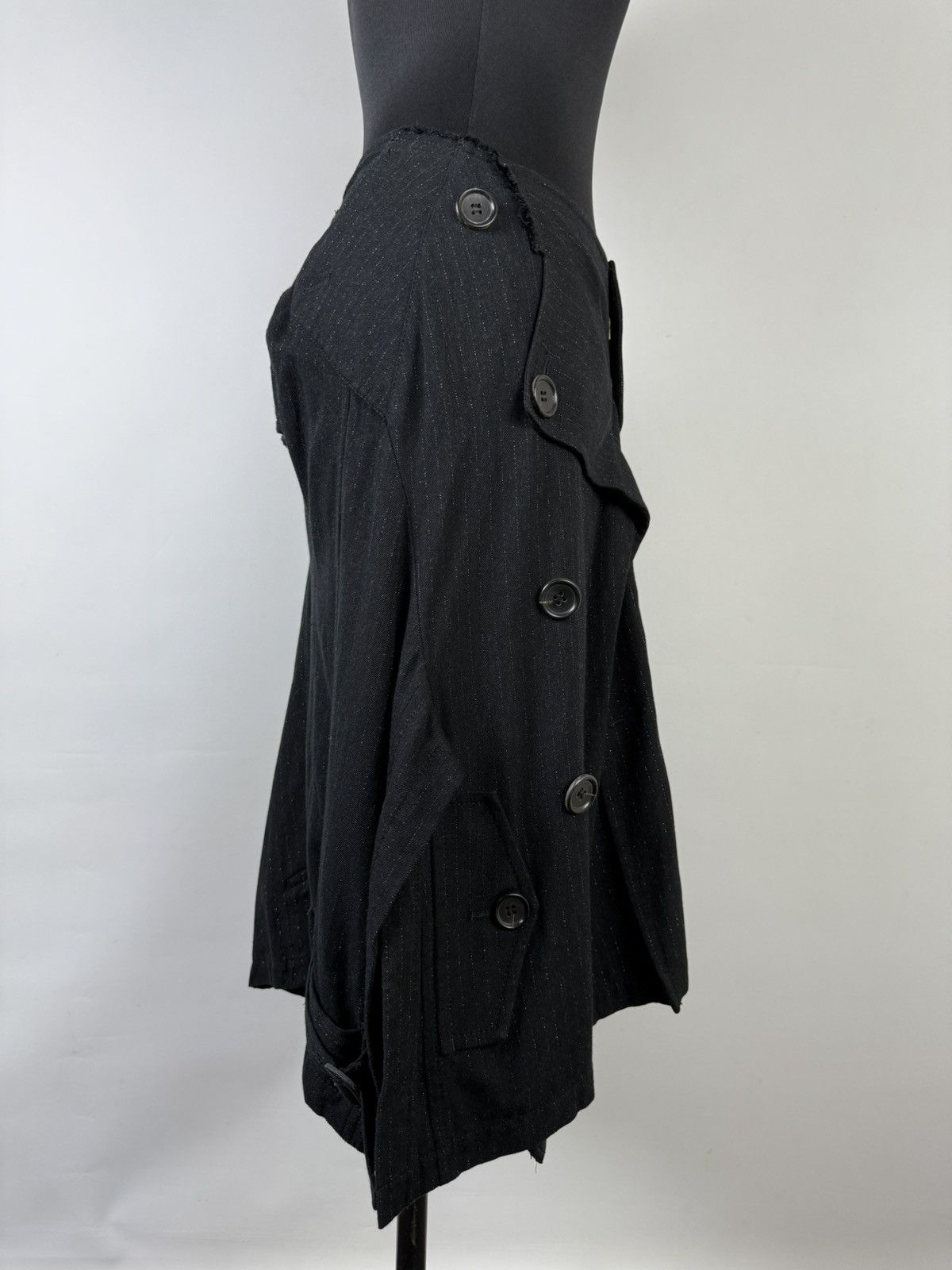 Junya Watanabe Junya Watanabe Wool Asymmetrical de-constructed trech skirt Size 30" / US 8 / IT 44 - 10 Thumbnail