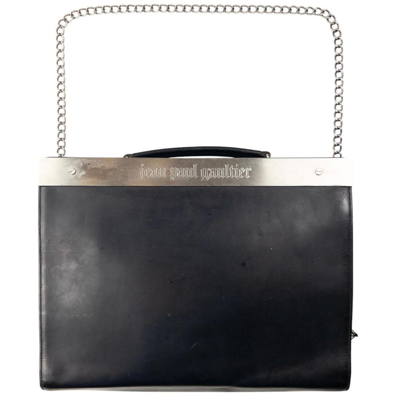 Vintage Jean Paul Gaultier Shoulder Bag in Black, Women's