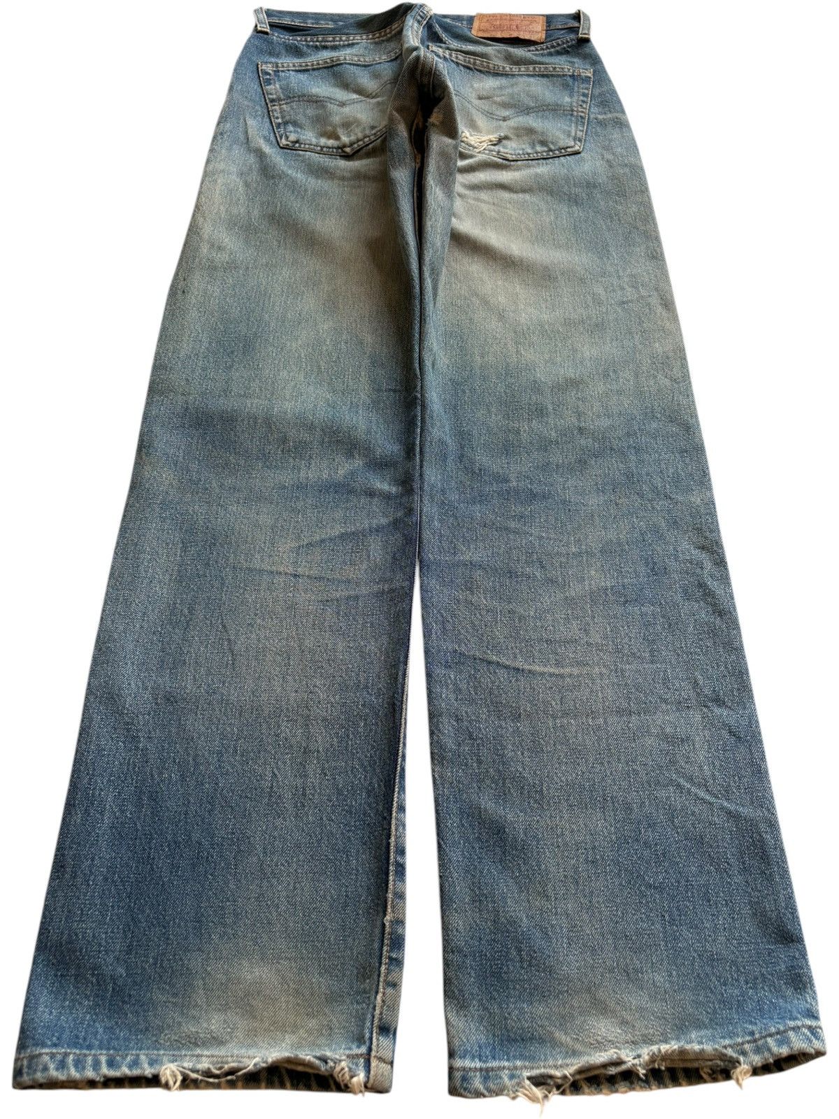 Levi's Vintage 80s Levis 501 Big E Selvedge Loose Jean Button 555 Size US 29 - 3 Thumbnail