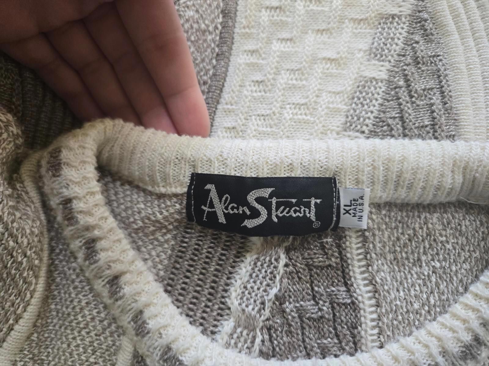 Other Alan Stuart Sweater XL | 90s Textured Knit Crewneck Size US XL / EU 56 / 4 - 2 Thumbnail