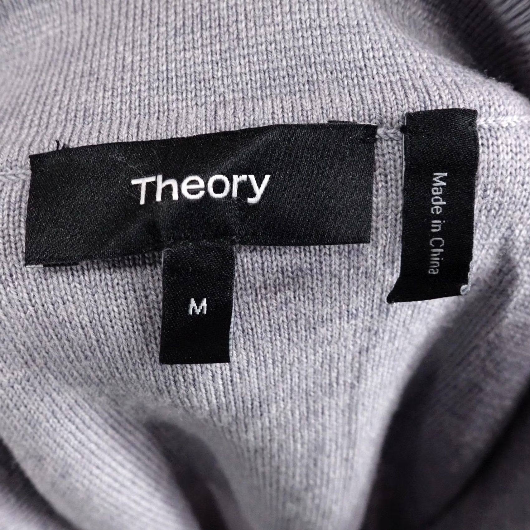 Theory Theory Mens Medium Gray Merino Wool Button-Up Long Sleeve Shirt Size US M / EU 48-50 / 2 - 6 Thumbnail