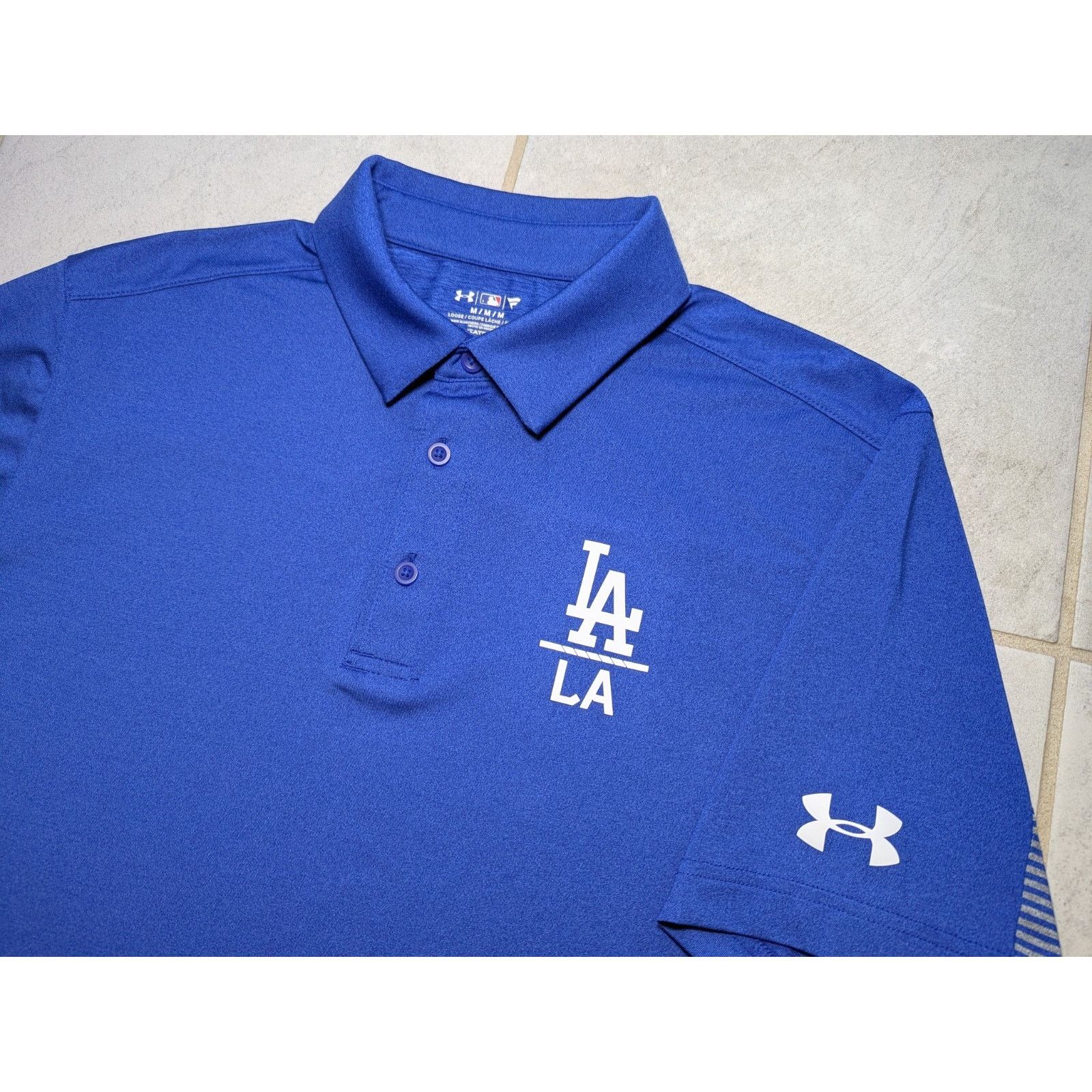 Under Armour Under Armour Men's Medium LA Dodgers Blue Golf Polo Shirt Size US M / EU 48-50 / 2 - 1 Thumbnail