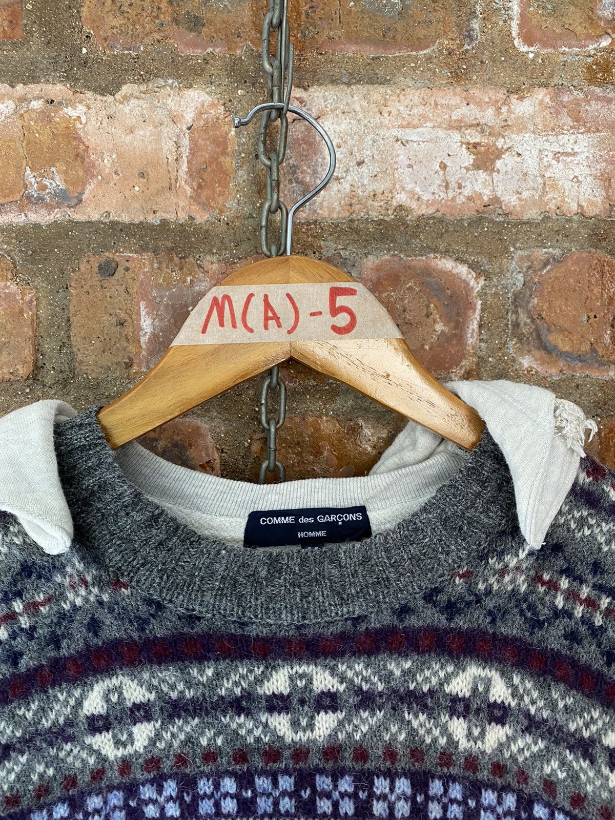 Comme des Garcons Homme AW14 CDGh Hand Knit native hoodie Size US M / EU 48-50 / 2 - 7 Thumbnail