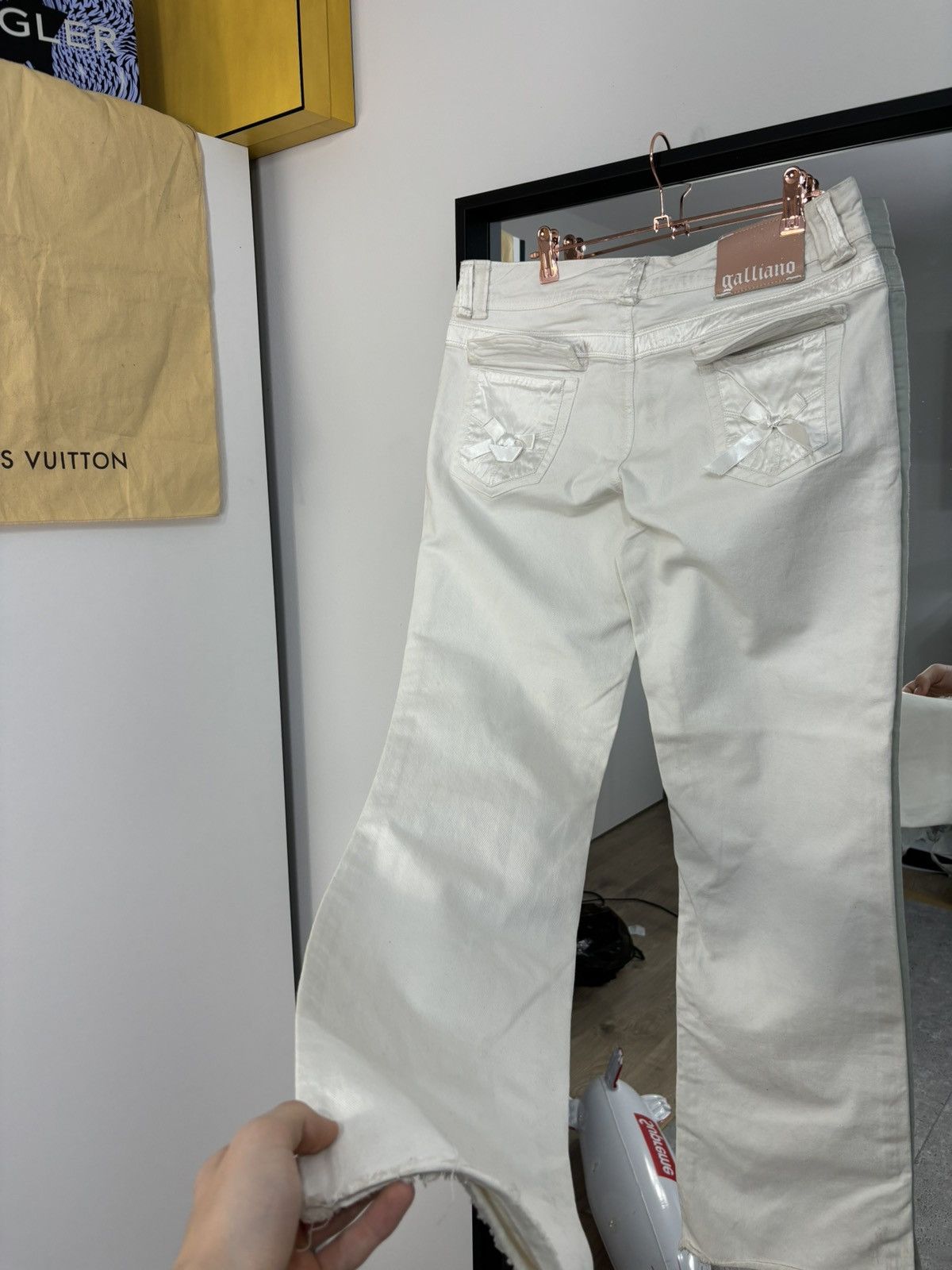 超希少【John Galliano】flare pants Japanese Brand × John Galliano × Luxury 90s RARE John