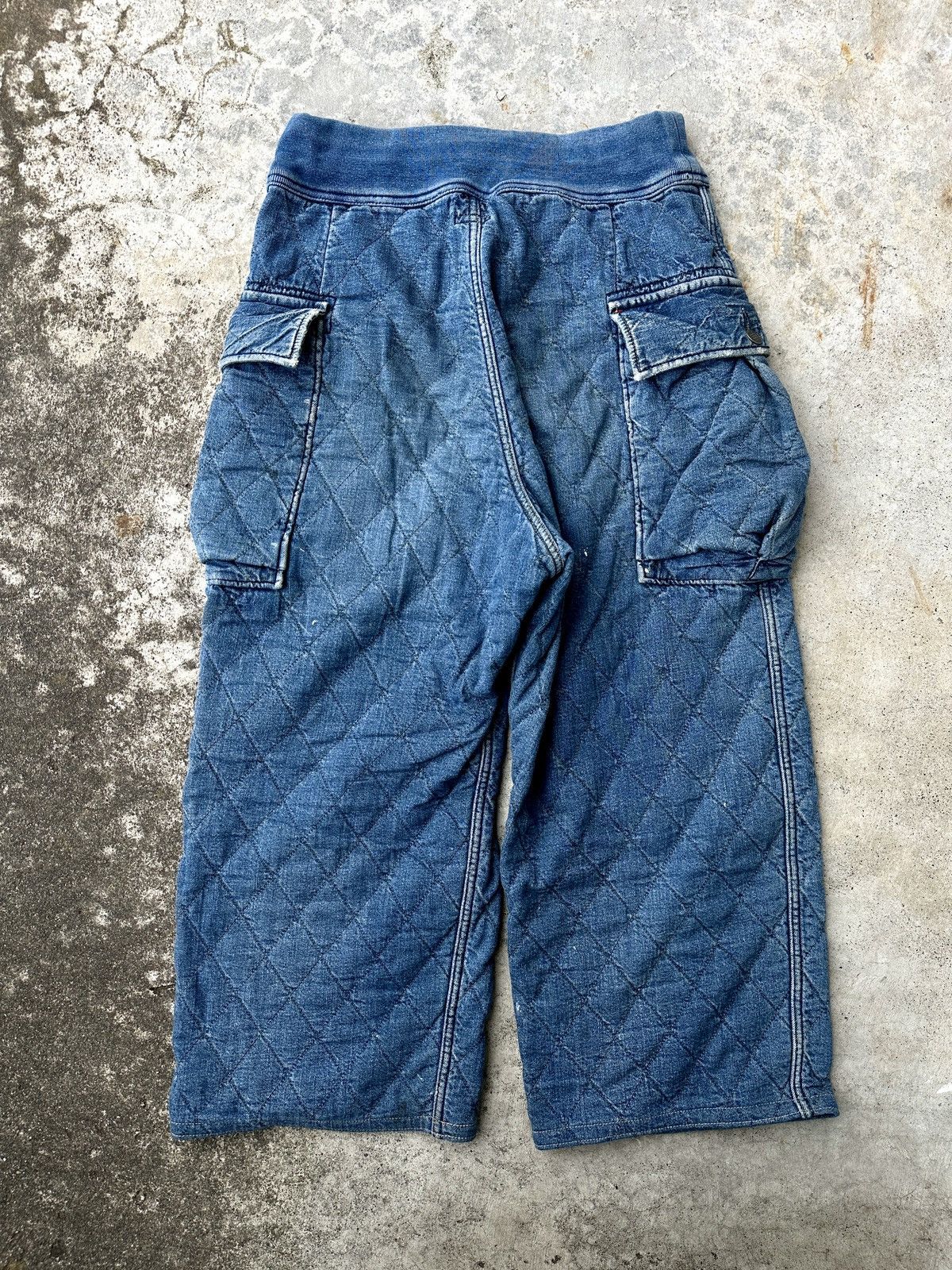 Kapital Kapital 13 stars quilted waffle thermal military cargo denim Size US 33 - 2 Thumbnail