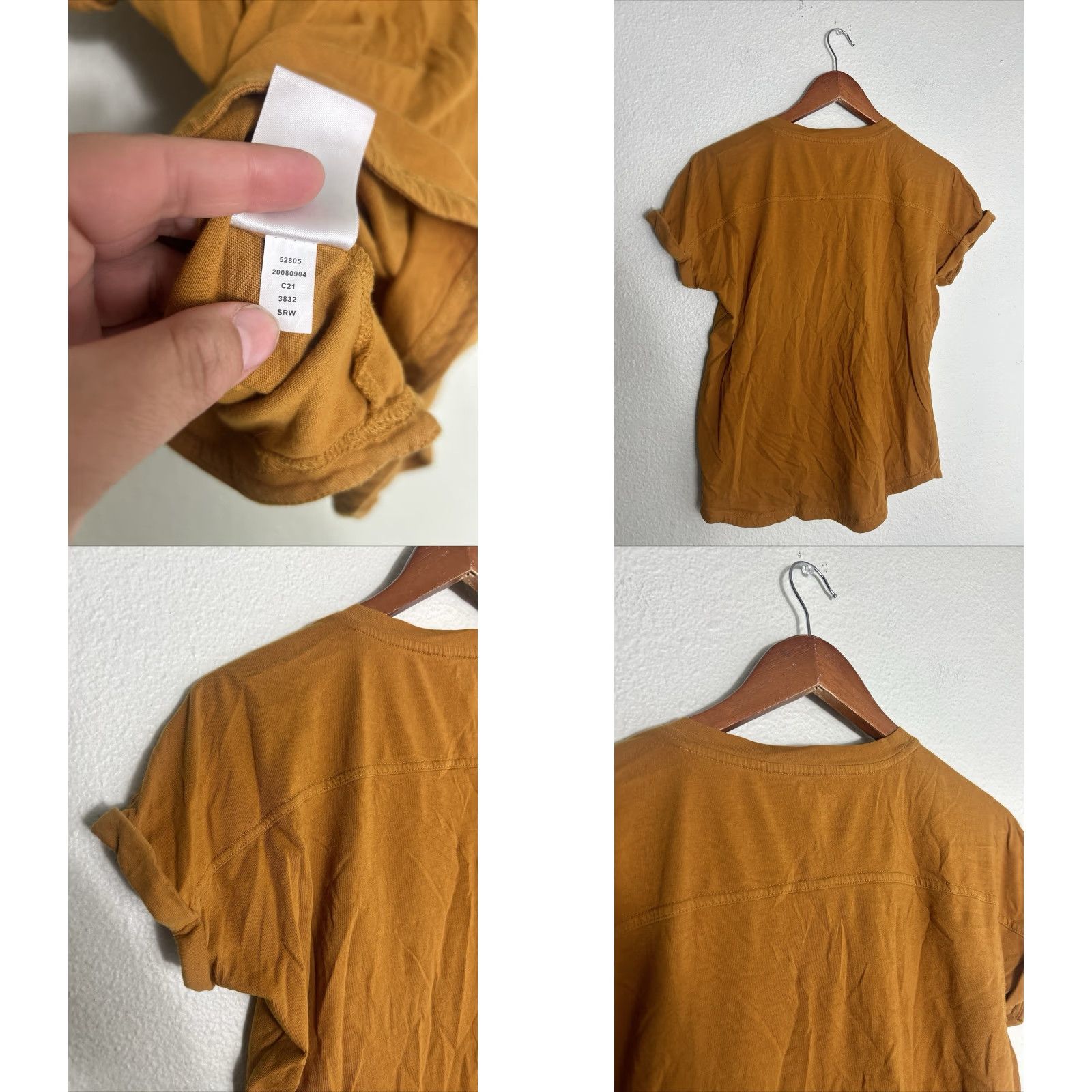 Vintage Duluth Womens XS Mustard Yellow Henley Shirt Short Sleeve Shirt Mens? Wait. Size XS / US 0-2 / IT 36-38 - 8 Thumbnail