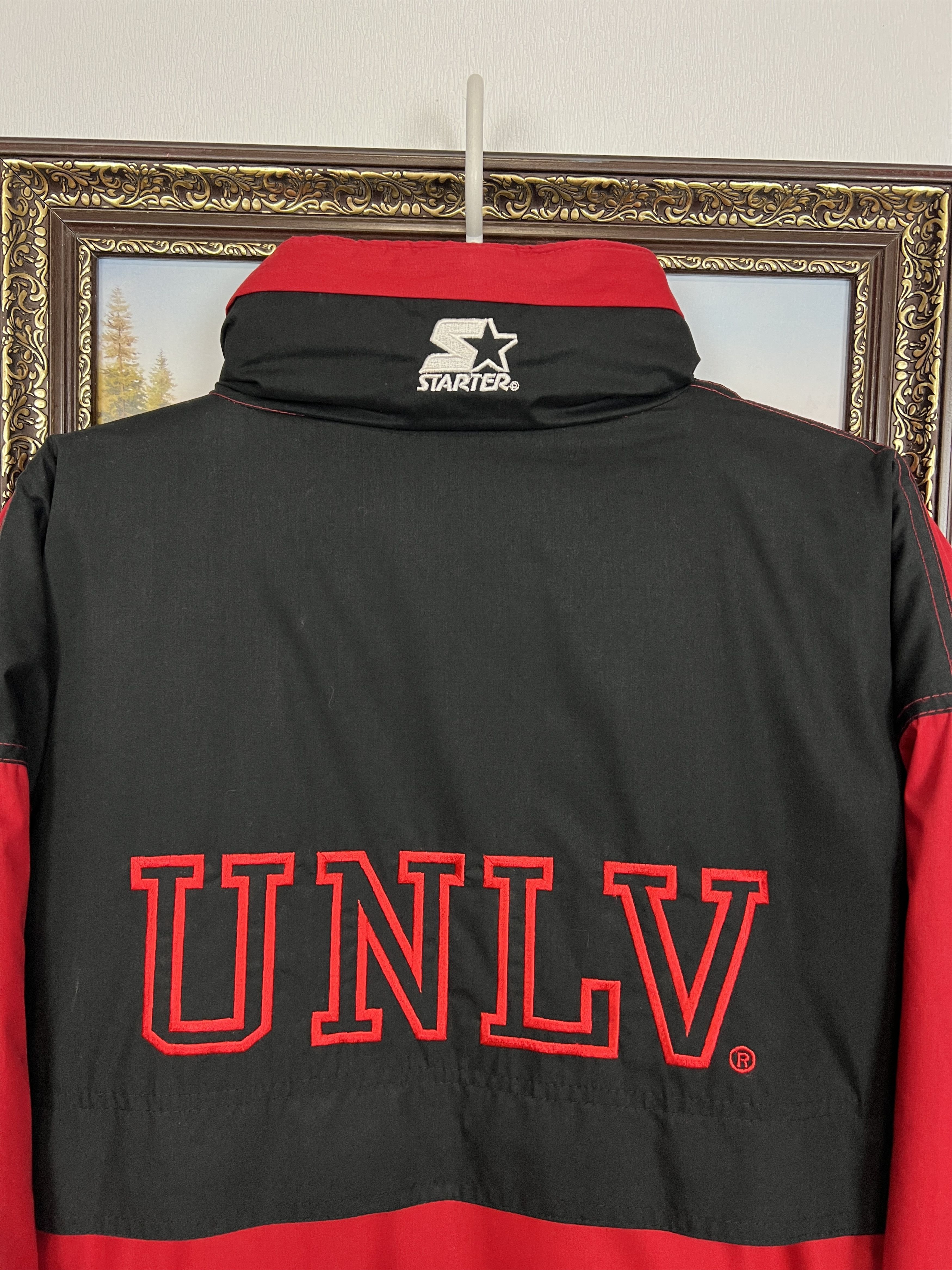 Starter Vintage Starter UNLV Running Rebels Long Bomber Jacket Size US XL / EU 56 / 4 - 18 Thumbnail