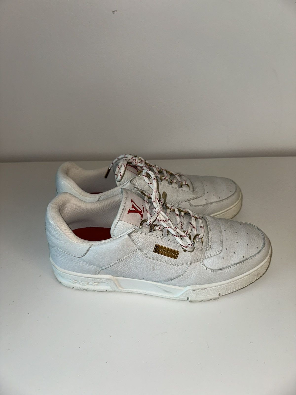 Louis Vuitton Louis Vuitton White Calfskin Leather Sneaker Size US 9 / EU 42 - 4 Thumbnail