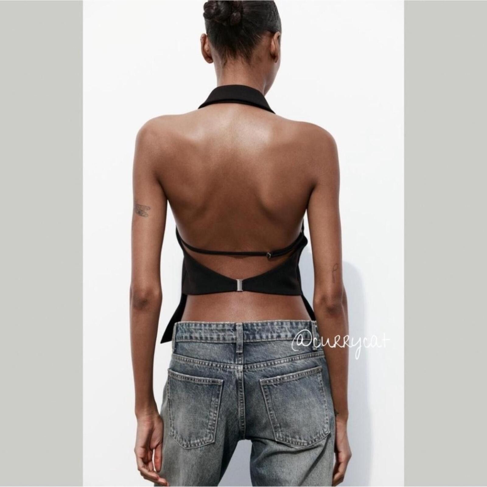 Zara Zara Open Back Halter Top Size S / US 4 / IT 40 - 3 Thumbnail