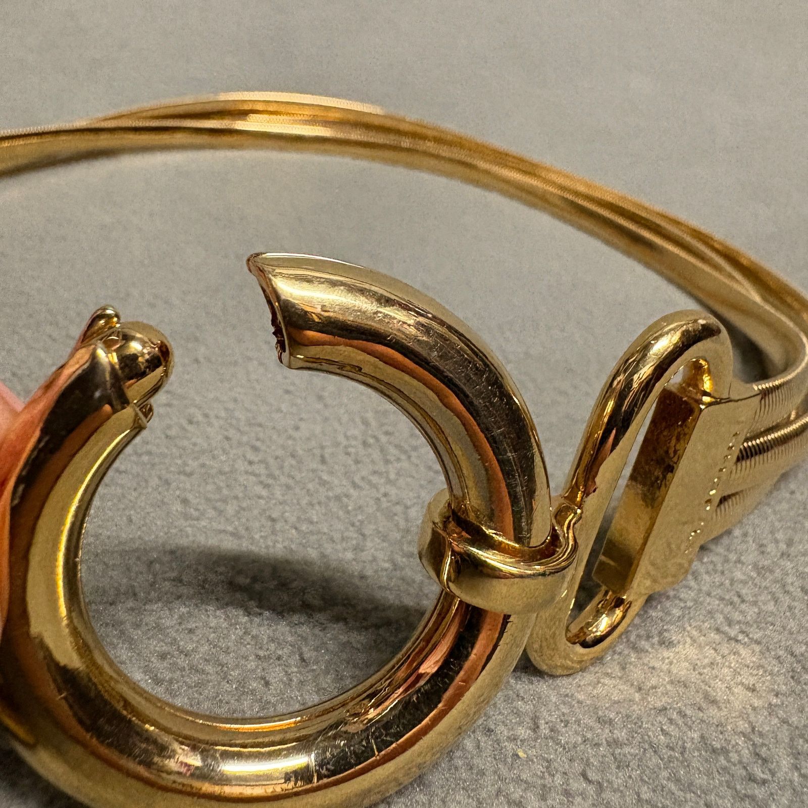St. John St. John Gold Tone Triple Strand Chain Statement Belt Clasp Size ONE SIZE - 8 Thumbnail