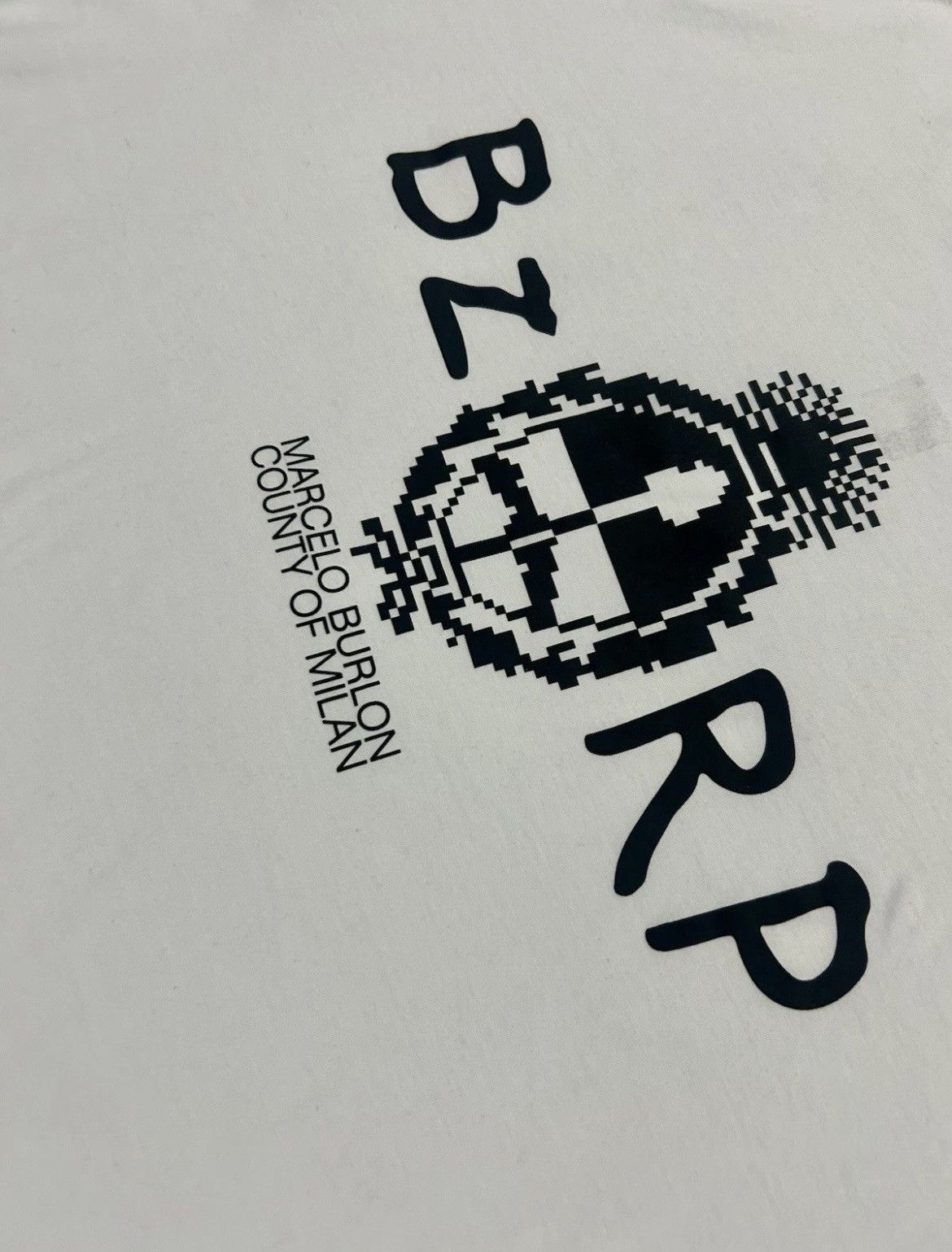 Marcelo Burlon Marcelo Burlon - BzRP- Graphic White T-Shirt Size Small Size US S / EU 44-46 / 1 - 3 Thumbnail