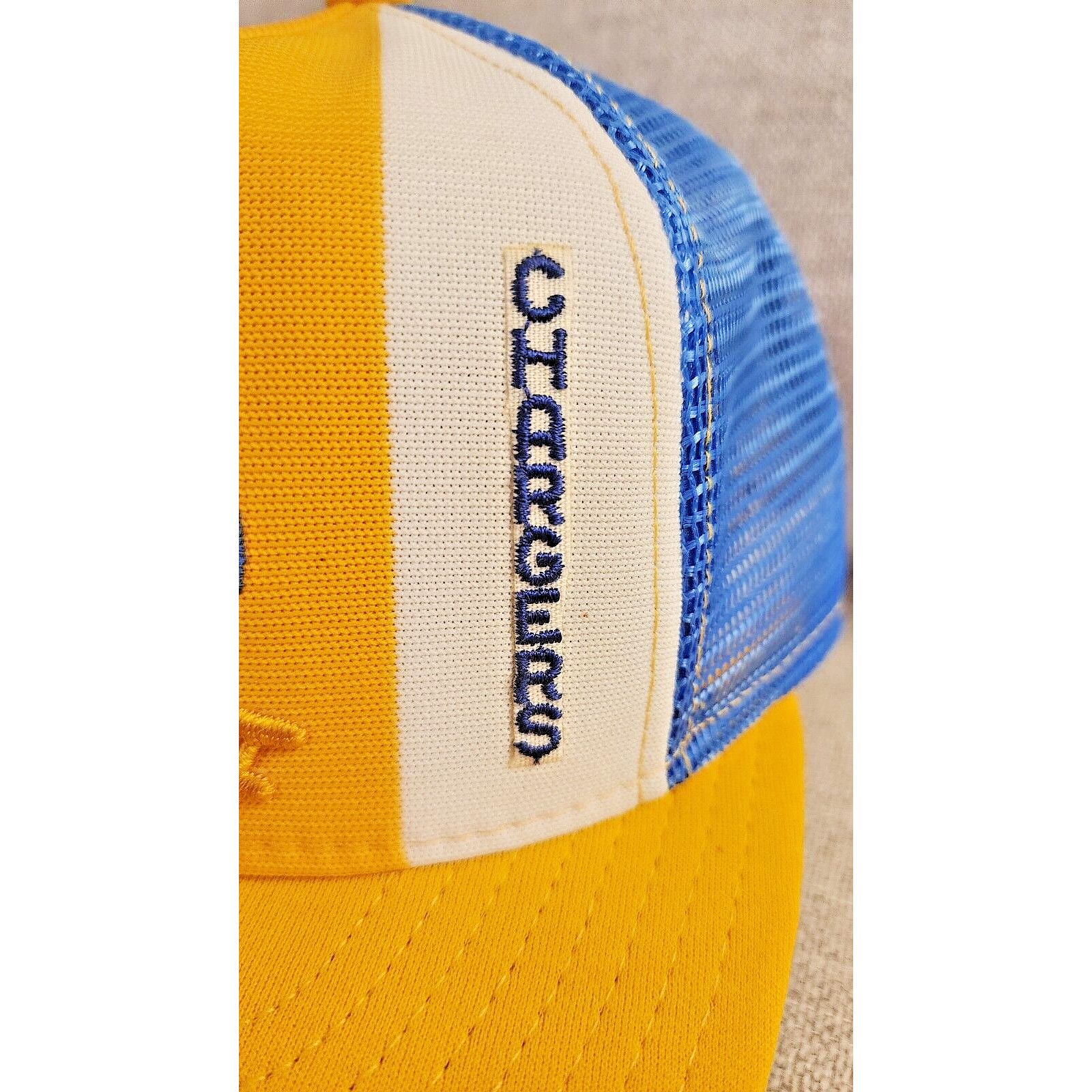 NFL VINTAGE San Diego Chargers AJD NFL 1980s Lucky Stripes Hat Size ONE SIZE - 7 Thumbnail