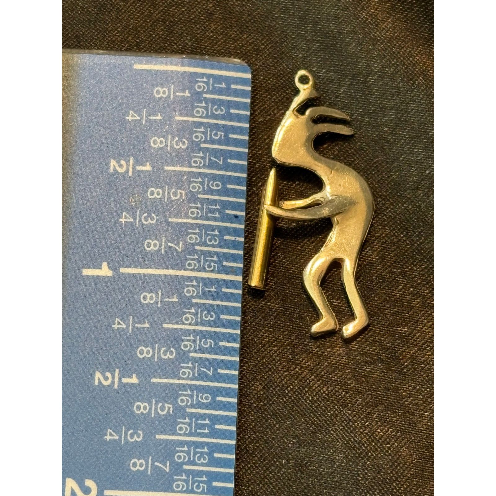 Other Vintage Kokopelli Pendant Silver Tone Southwest Style Size ONE SIZE - 3 Thumbnail
