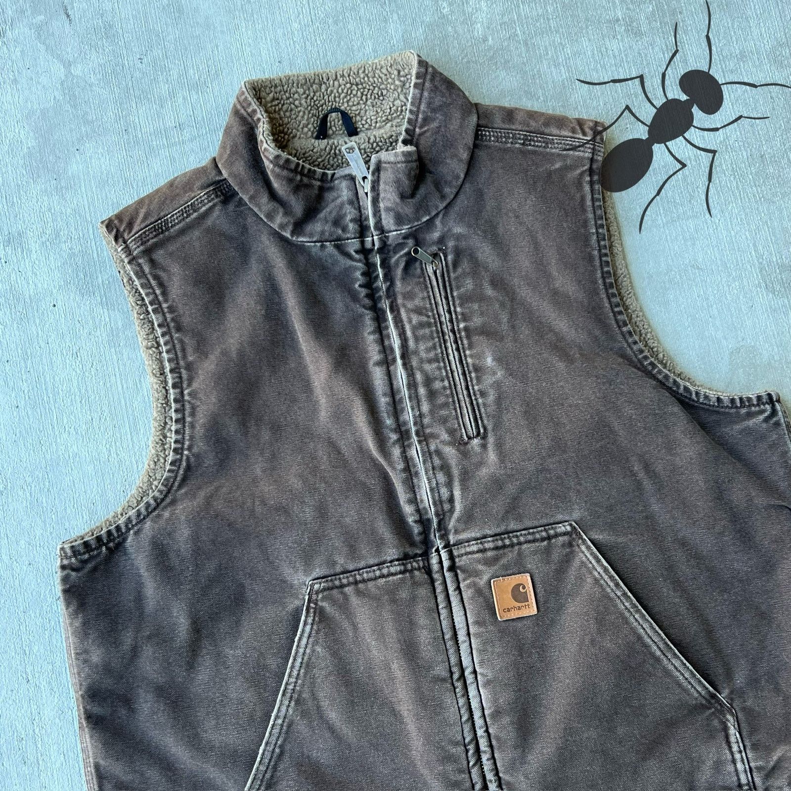 Carhartt × Vintage Carhartt V33 BDB faded brown work wear vest Size US L / EU 52-54 / 3 - 3 Thumbnail