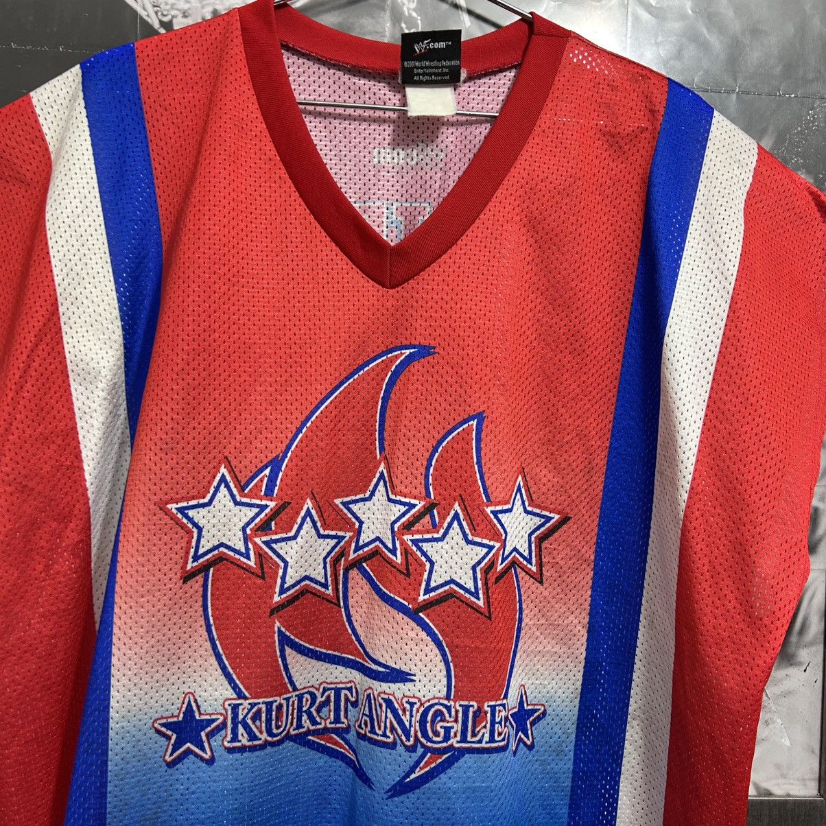 Vintage × WWE × WWF KURT ANGLE JERSEY VINTAGE 2001 WWF Size US XL / EU 56 / 4 - 2 Thumbnail