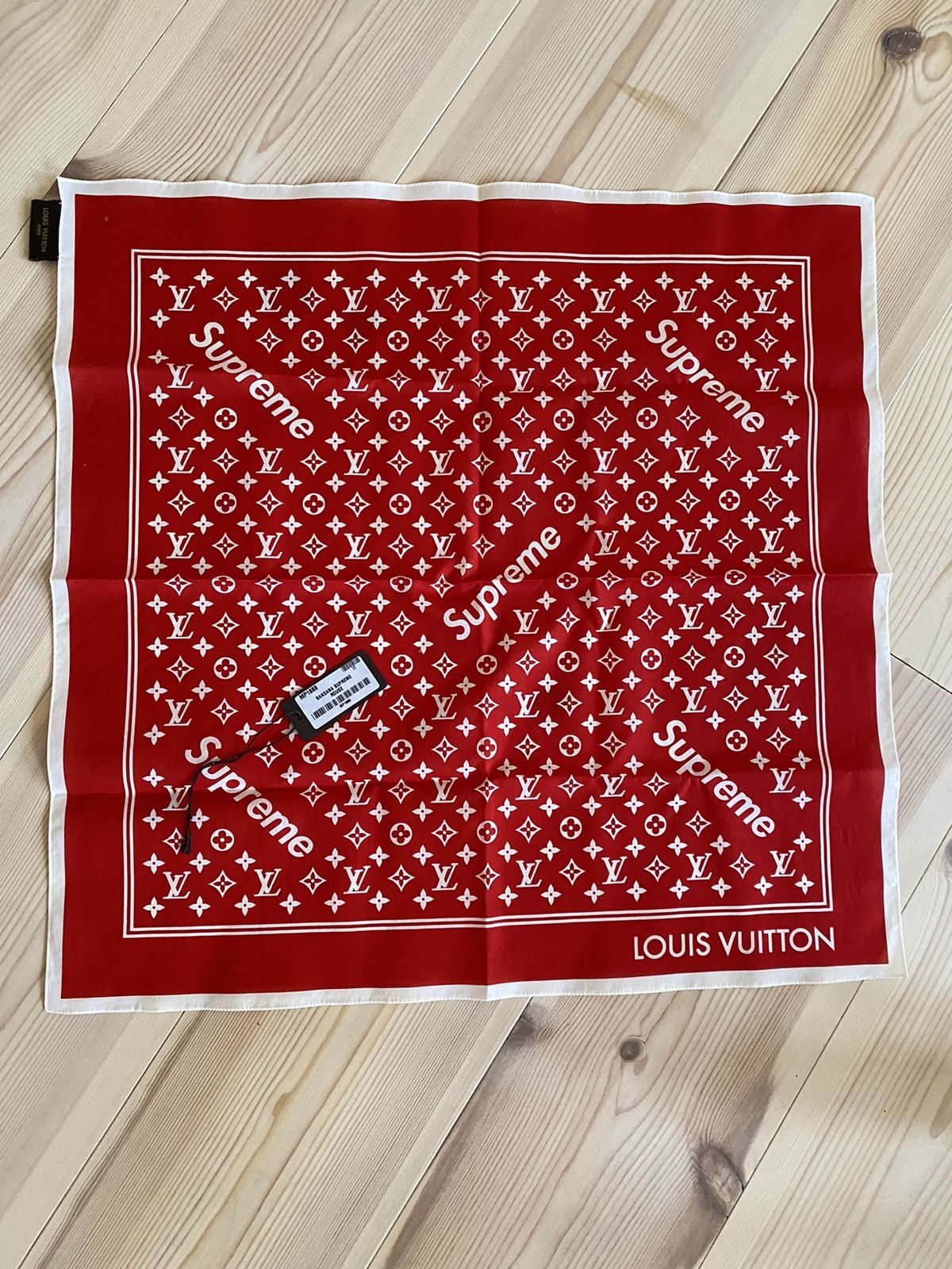 image of Supreme X Louis Vuitton Bandana in Red, Men's