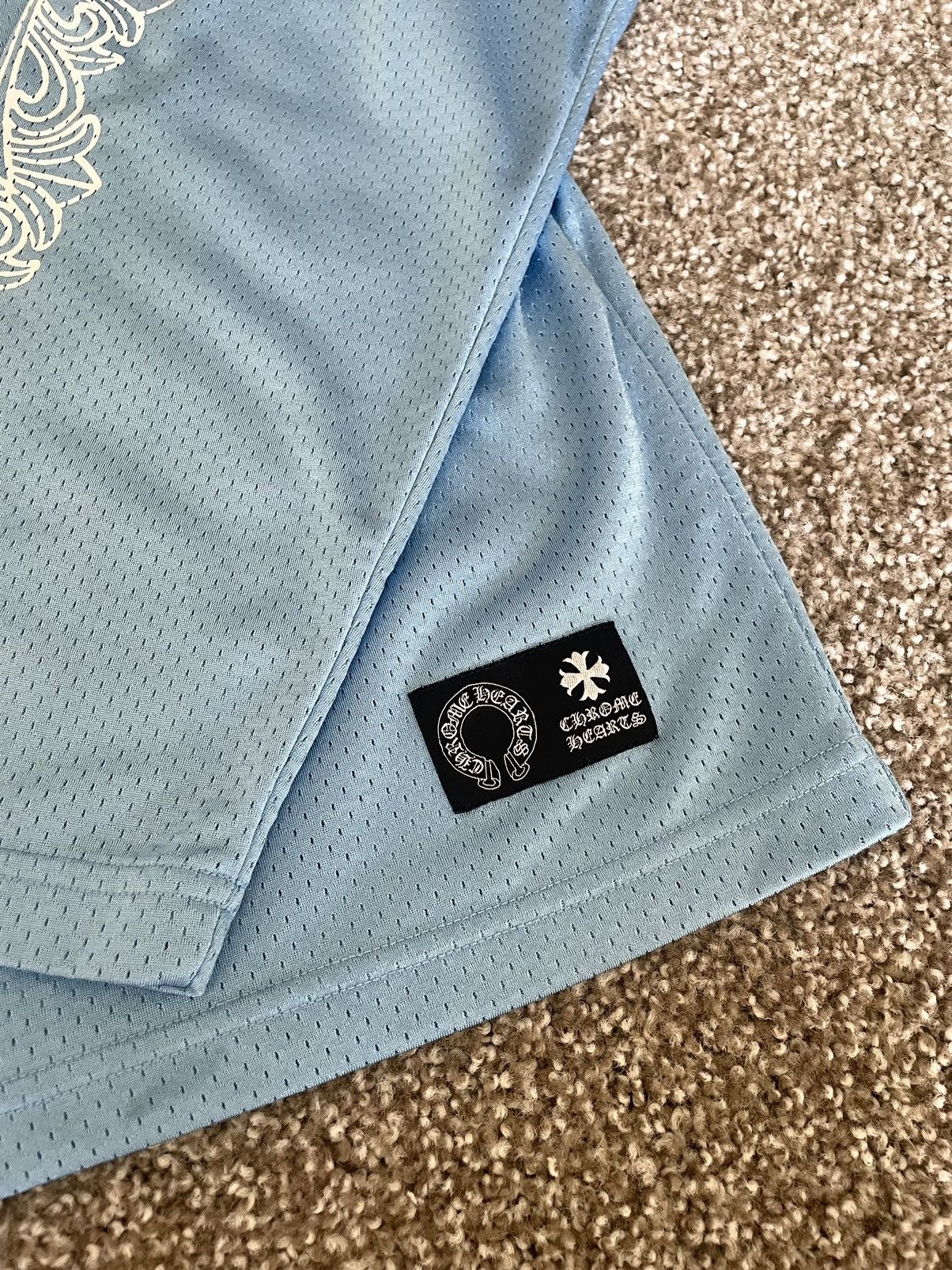 Chrome Hearts Chrome Hearts Blue Mesh L/S Jersey Size US L / EU 52-54 / 3 - 5 Thumbnail