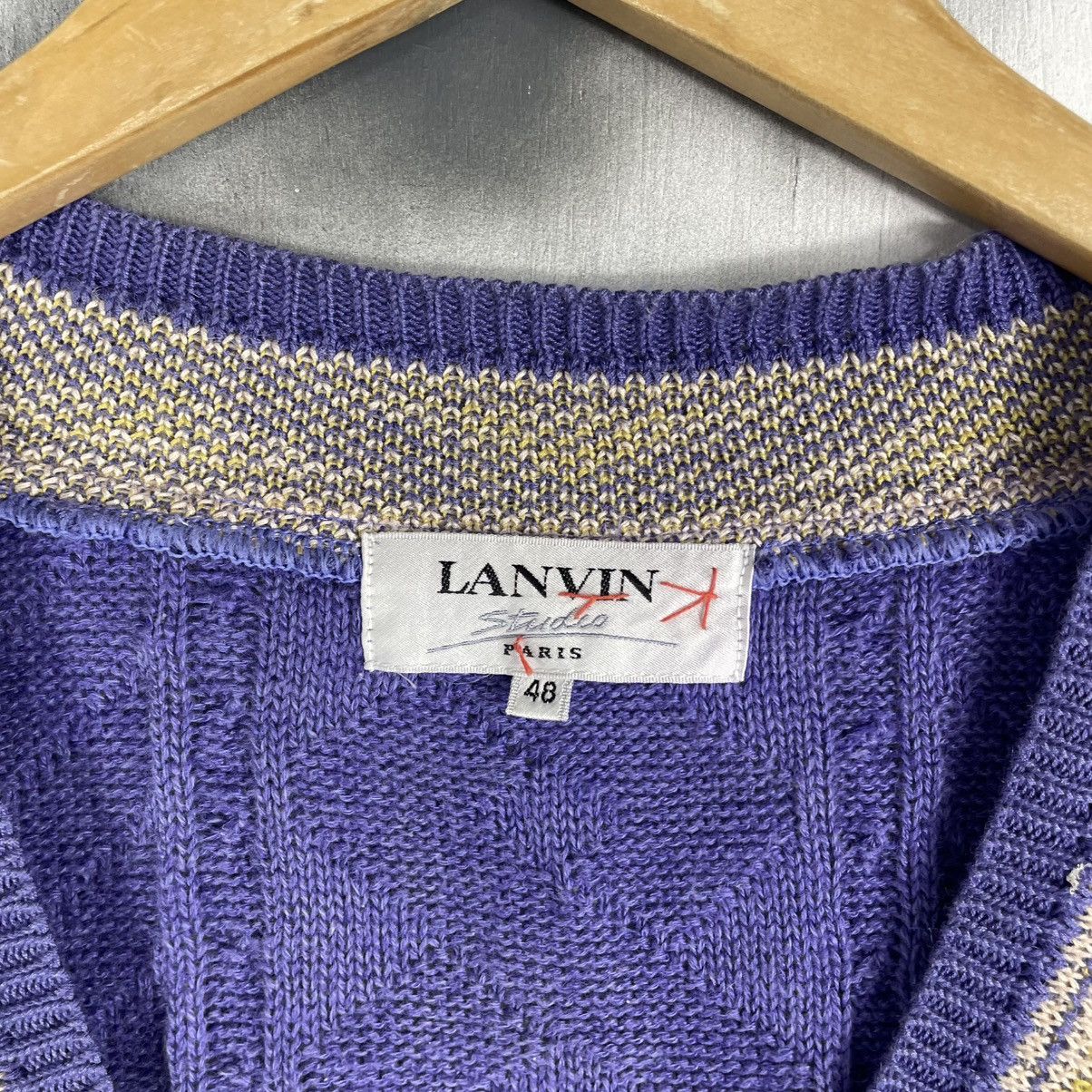 Designer × Lanvin Vintage Lanvin Studio Paris V-neck Knitwear Size US M / EU 48-50 / 2 - 3 Thumbnail