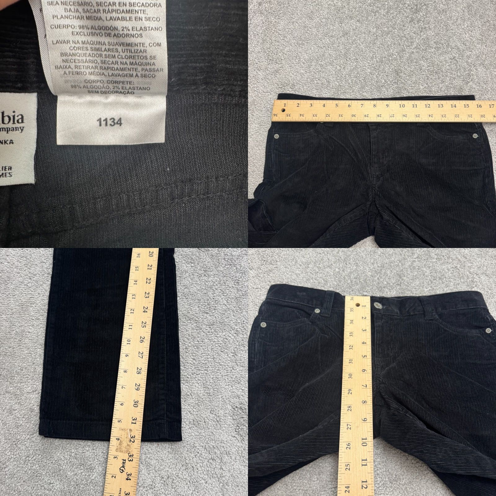 Vintage Columbia Women’s Bootcut Corduroy Pants 6 Black Cotton Mid Rise Classic Outdoor Size 28" / US 6 / IT 42 - 8 Thumbnail