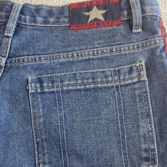 Designer B.U.M. Equipment Embellished High Rise Zippered Sz. 13/14 Bl Size 32" / US 10 / IT 46 - 9 Thumbnail