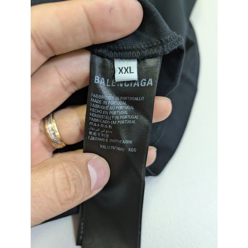 Balenciaga o1rshd1 Medium Fit T-Shirt in Black Size US XXL / EU 58 / 5 - 12 Thumbnail
