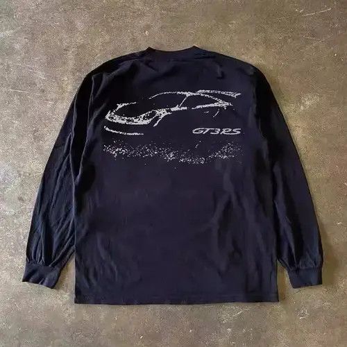 VIBE Black casual retro GTR car pattern long sleeve t-shirt Size US L / EU 52-54 / 3 - 2 Thumbnail