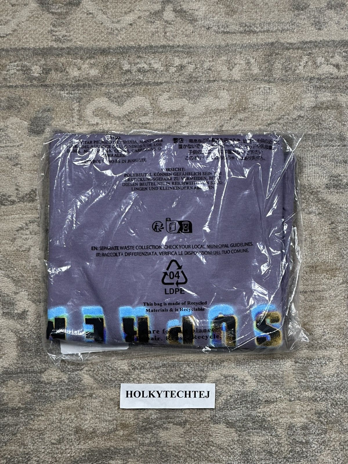 Supreme Supreme Stencil Tee - Dusty Purple - XL - FW23 Size US XL / EU 56 / 4 - 6 Thumbnail