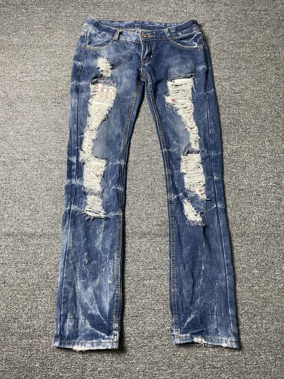 Jean × Vintage JEANS Brand Distressed Denim Ripped Jeans (104) Size US 28 / EU 44 - 6 Thumbnail