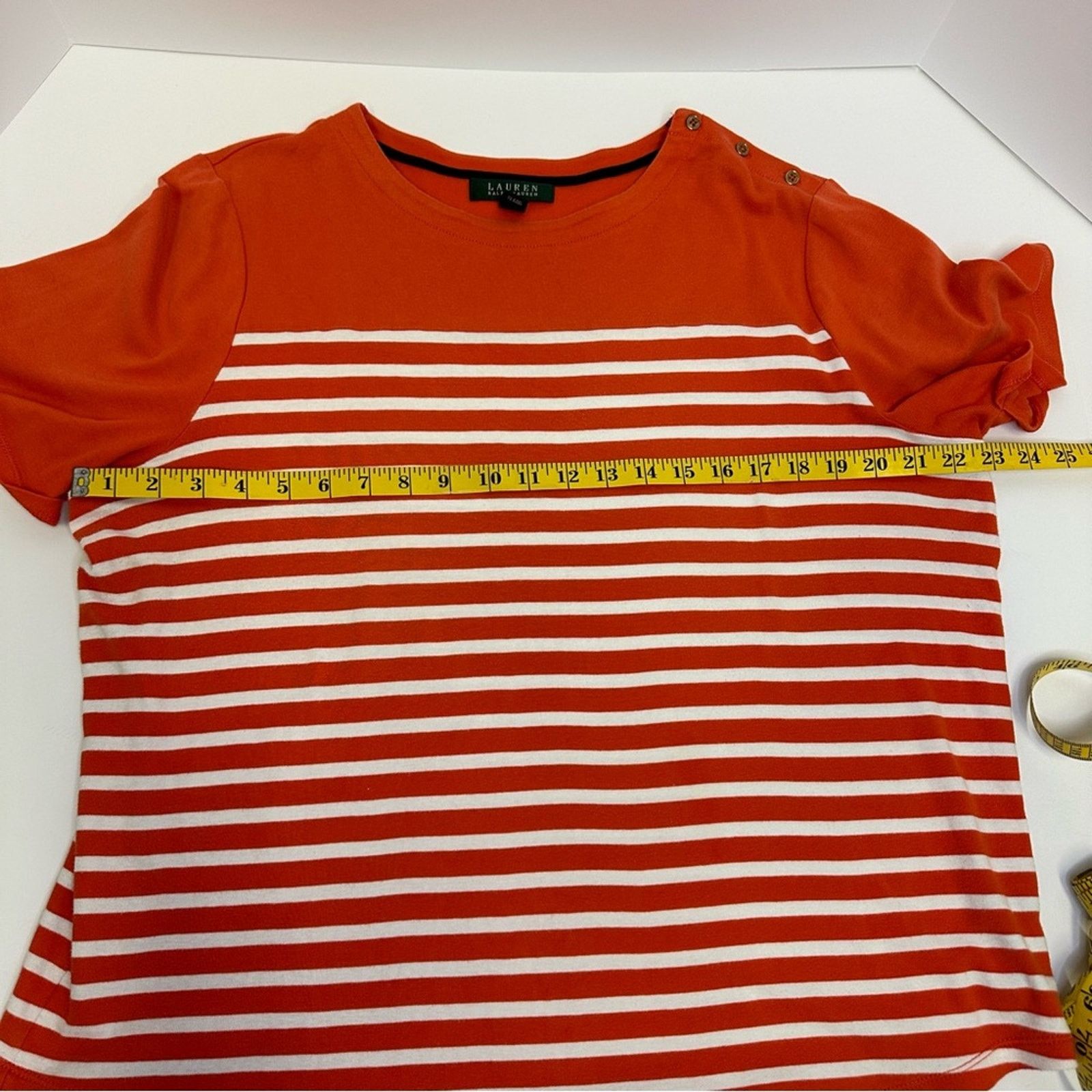 Lauren Ralph Lauren Lauren Ralph Lauren Women’s 2X Striped Button-Shoulder Size XXL / US 16-18 / IT 52-54 - 9 Thumbnail